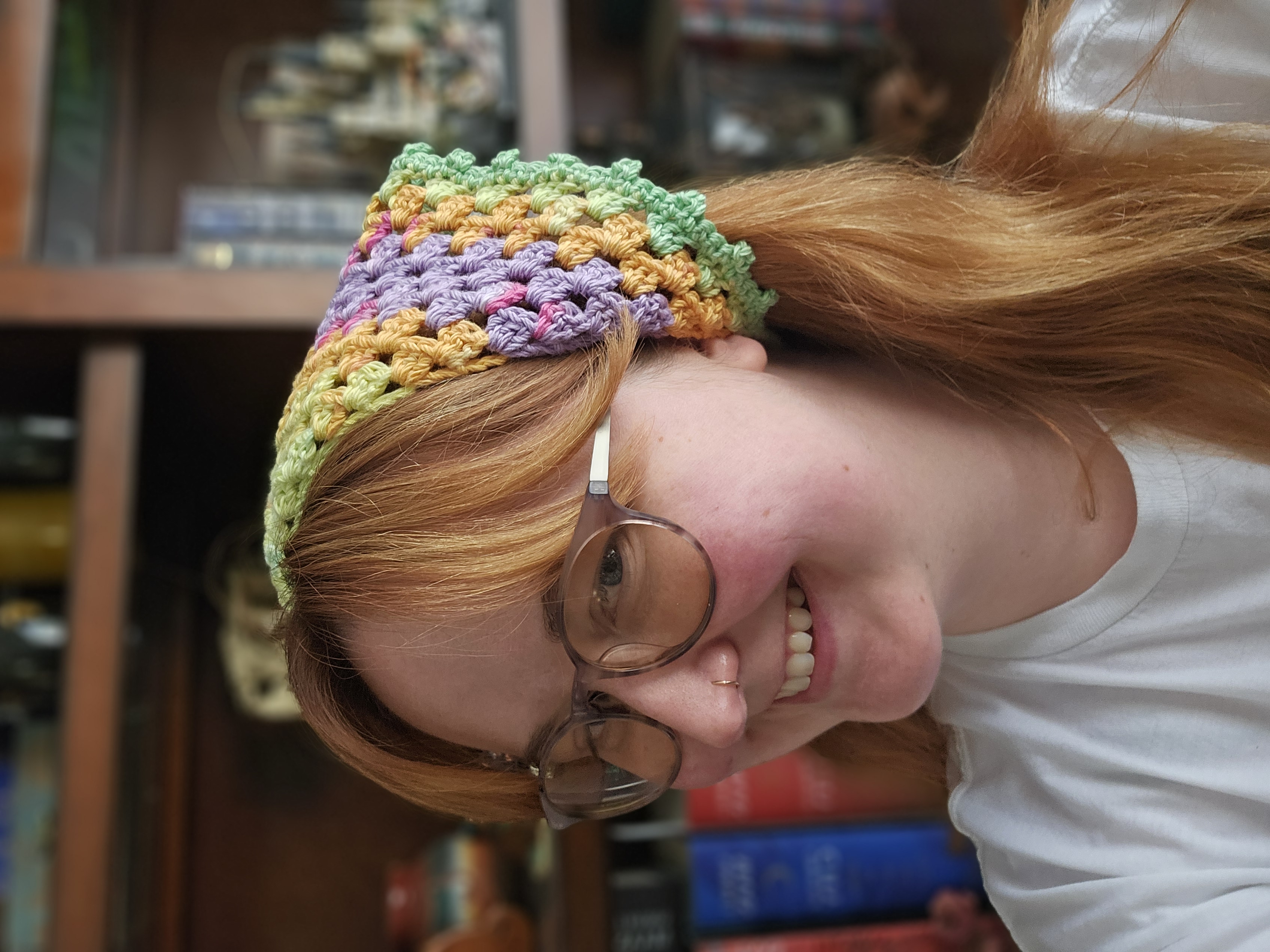 Handmade Crochet Granny Stitch Bandana