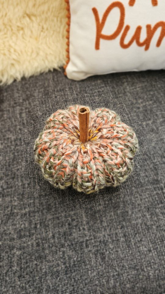 Hand Knit Orchard Pumpkin 