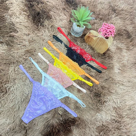 Kit com 5 Calcinhas Fio Dental com Regulagem – Lingerie Sexy e Ajustável