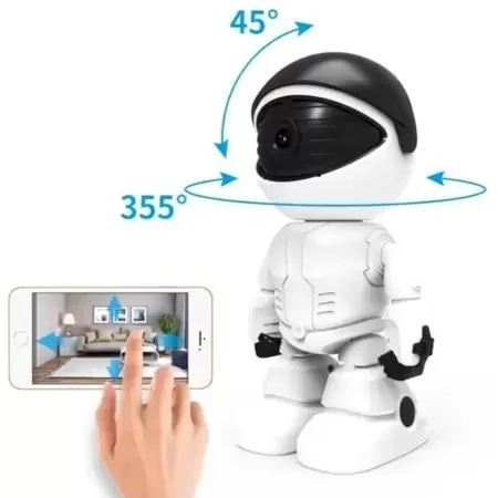 Robô Câmera Espiã Wi-Fi Full HD com Visão Noturna
