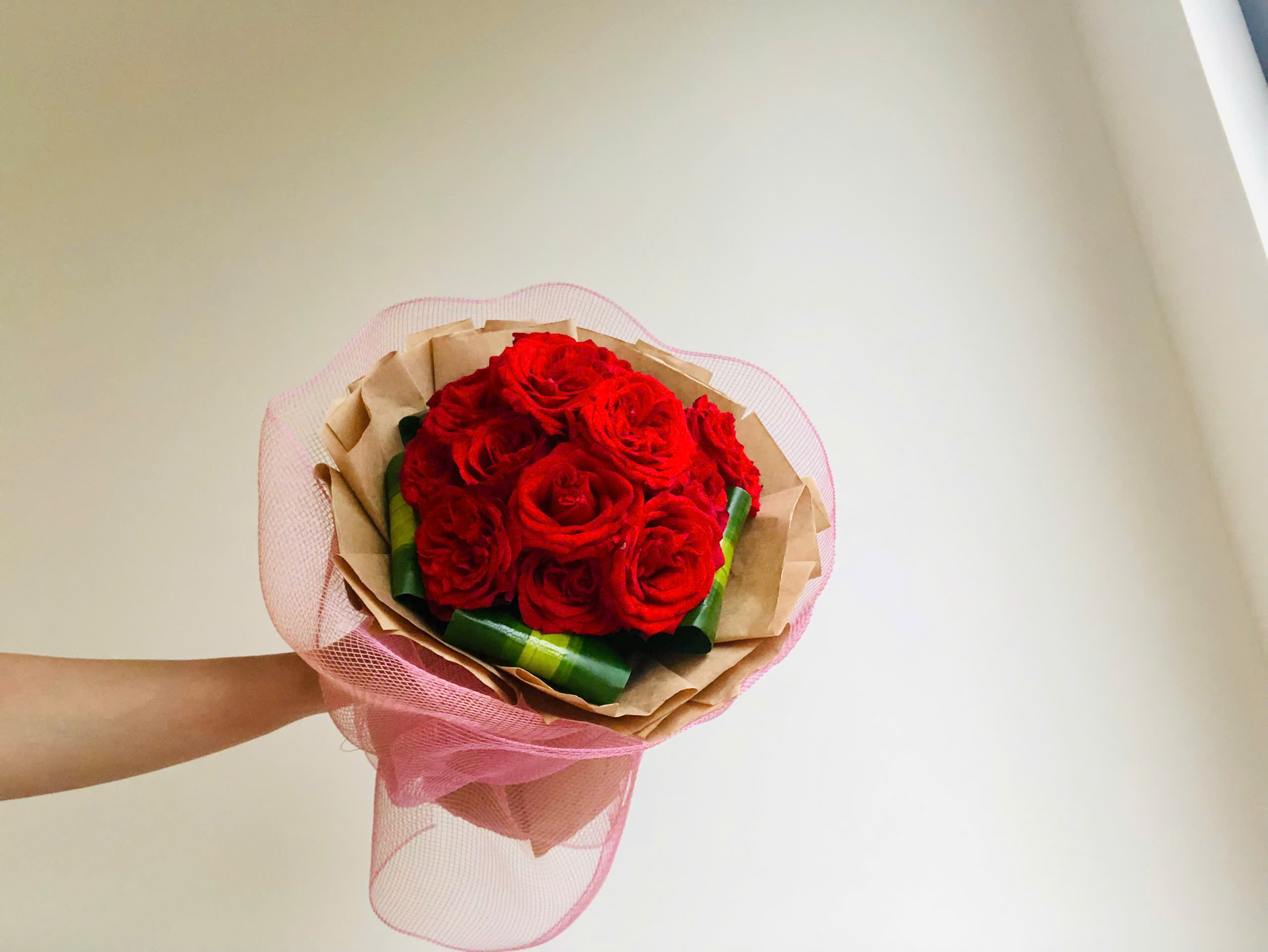 Bó hoa hồng đỏ size mini