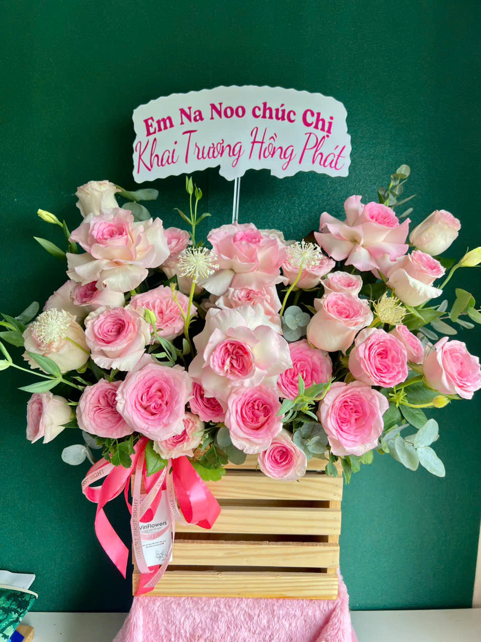Lẵng hoa hồng