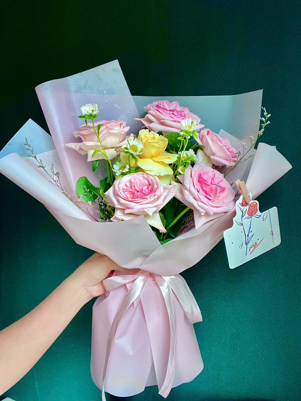 Bó hoa hồng size mini