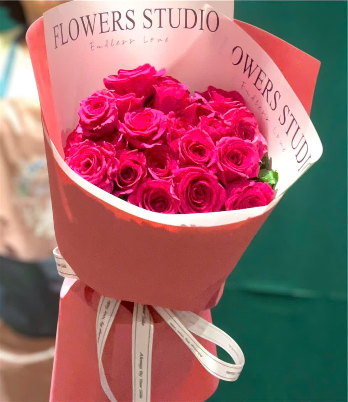 Bó hoa hồng tròn PinkFloy