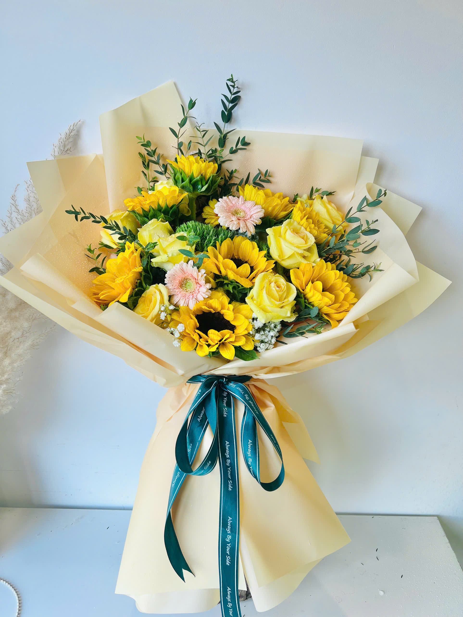 Bó hoa hướng dương mix