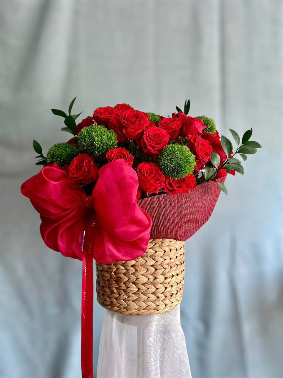 Giỏ Hoa Hồng đỏ pháp