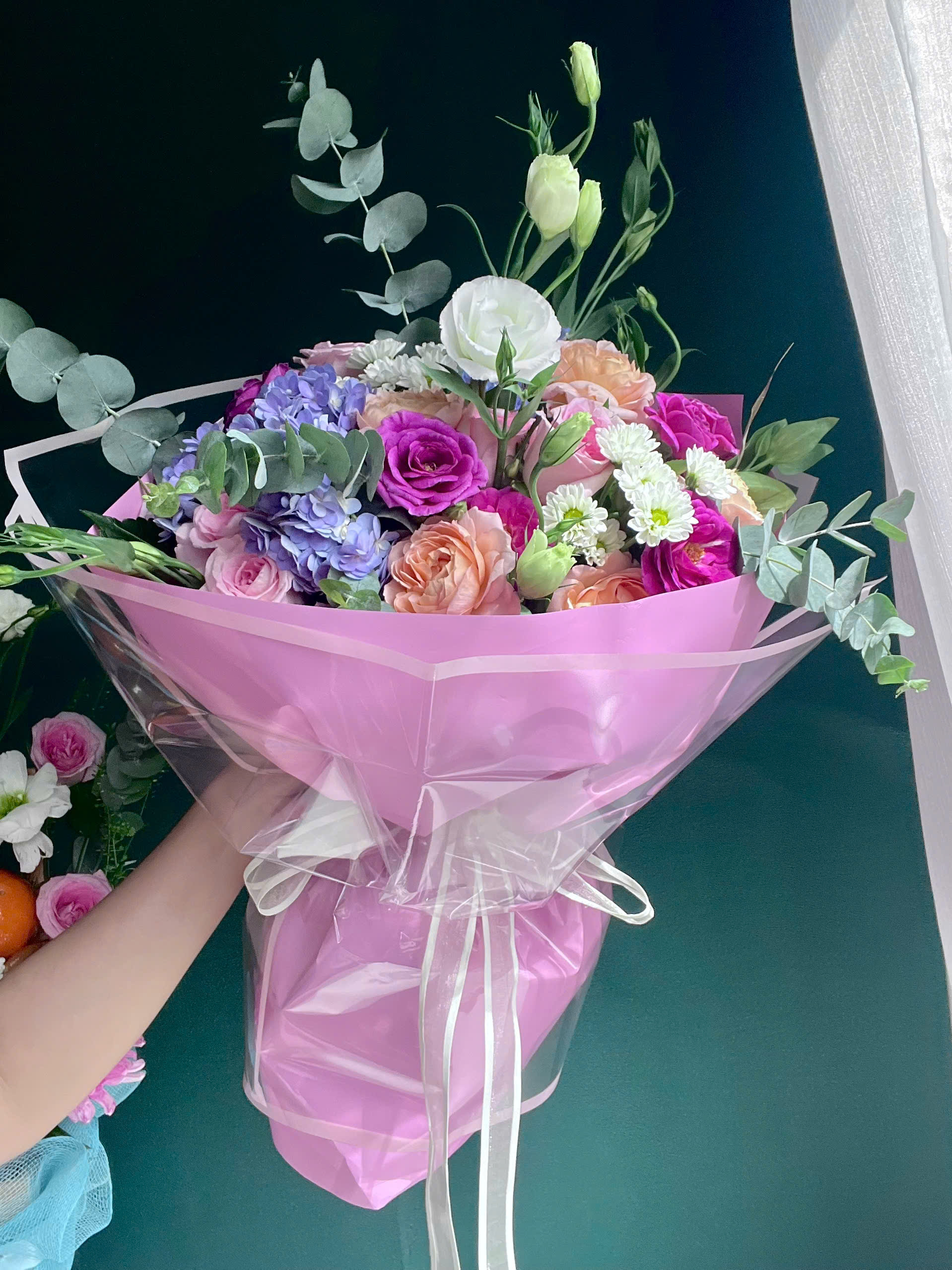 Bó hoa cẩm tú cầu mix