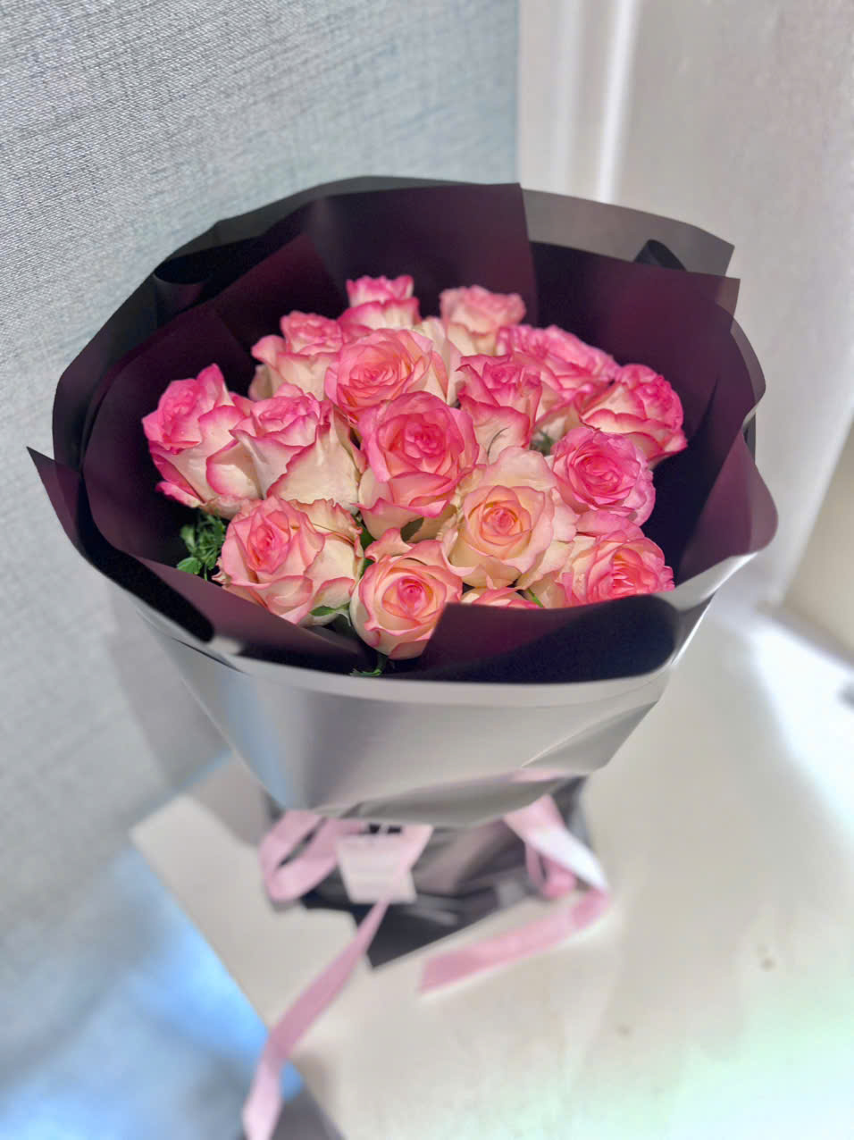 Bó hoa hồng pastel