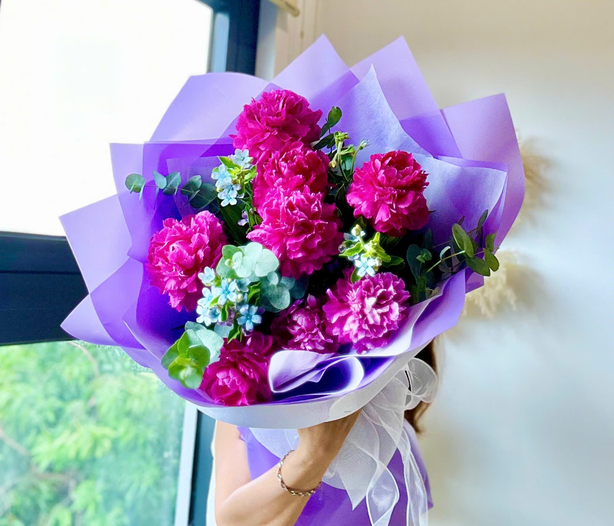 Bó hoa Peony nhập