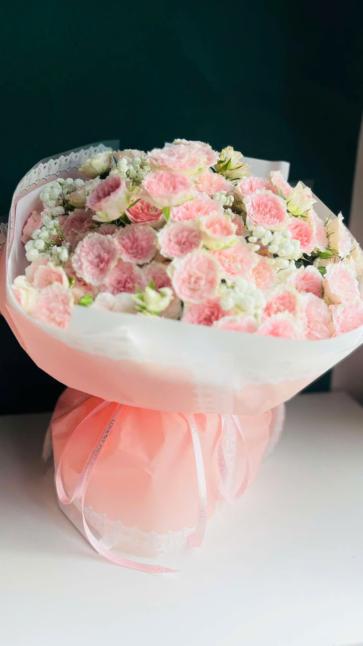 Bó hoa hồng chùm pastel