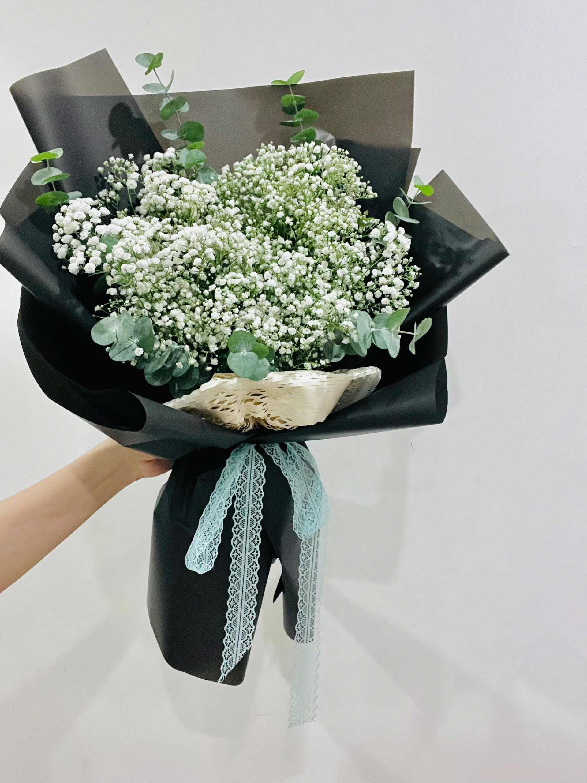 Bó hoa baby trắng size vừa