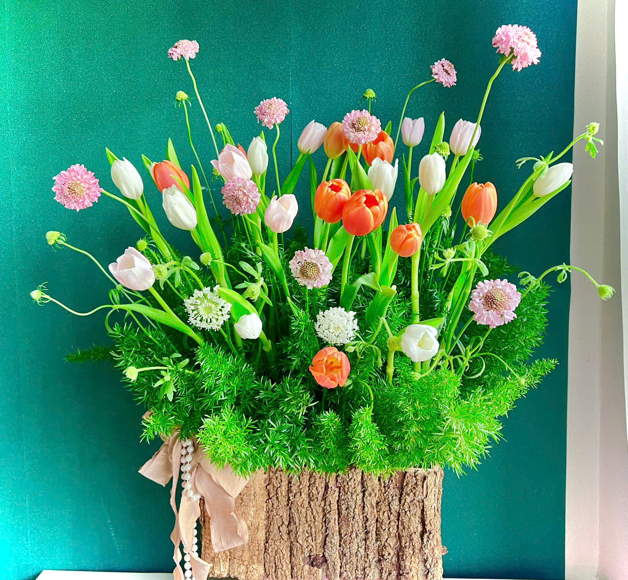 Lẵng hoa Tulip 