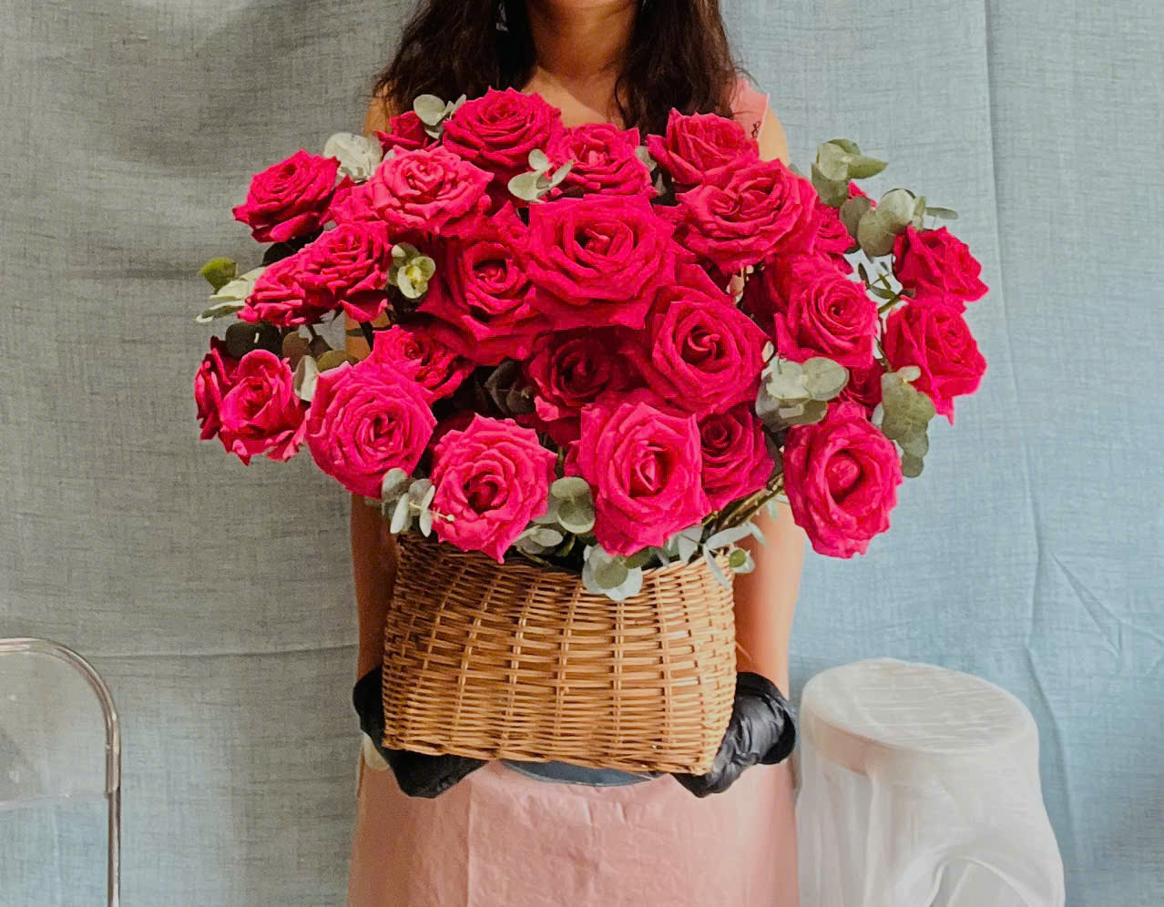 Giỏ Hoa Hồng Pinkfloy