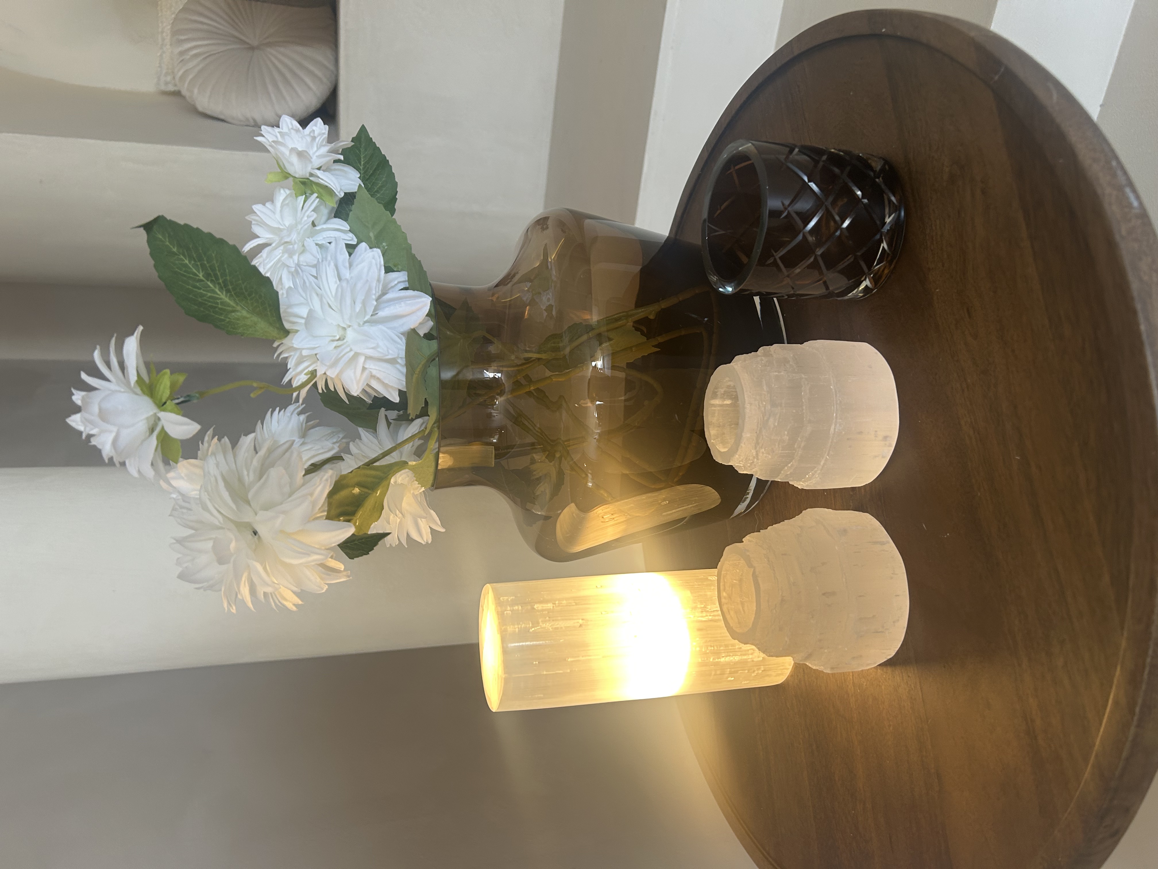 Seleniet Cilinderlamp – Natuurlijke Sfeerverlichting