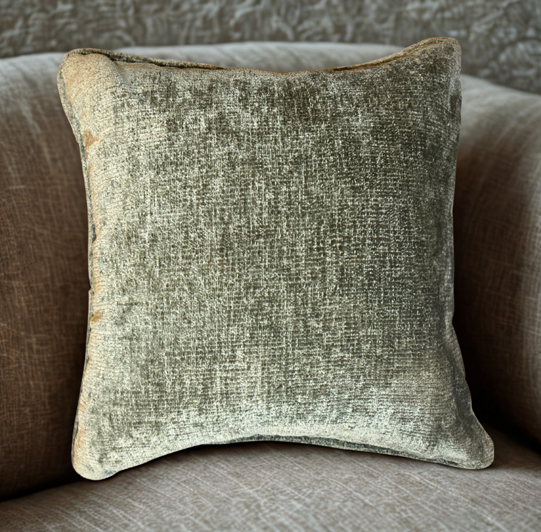 Sierkussen Emerald Moss - Rijke chenille in smaragdgroene tinten