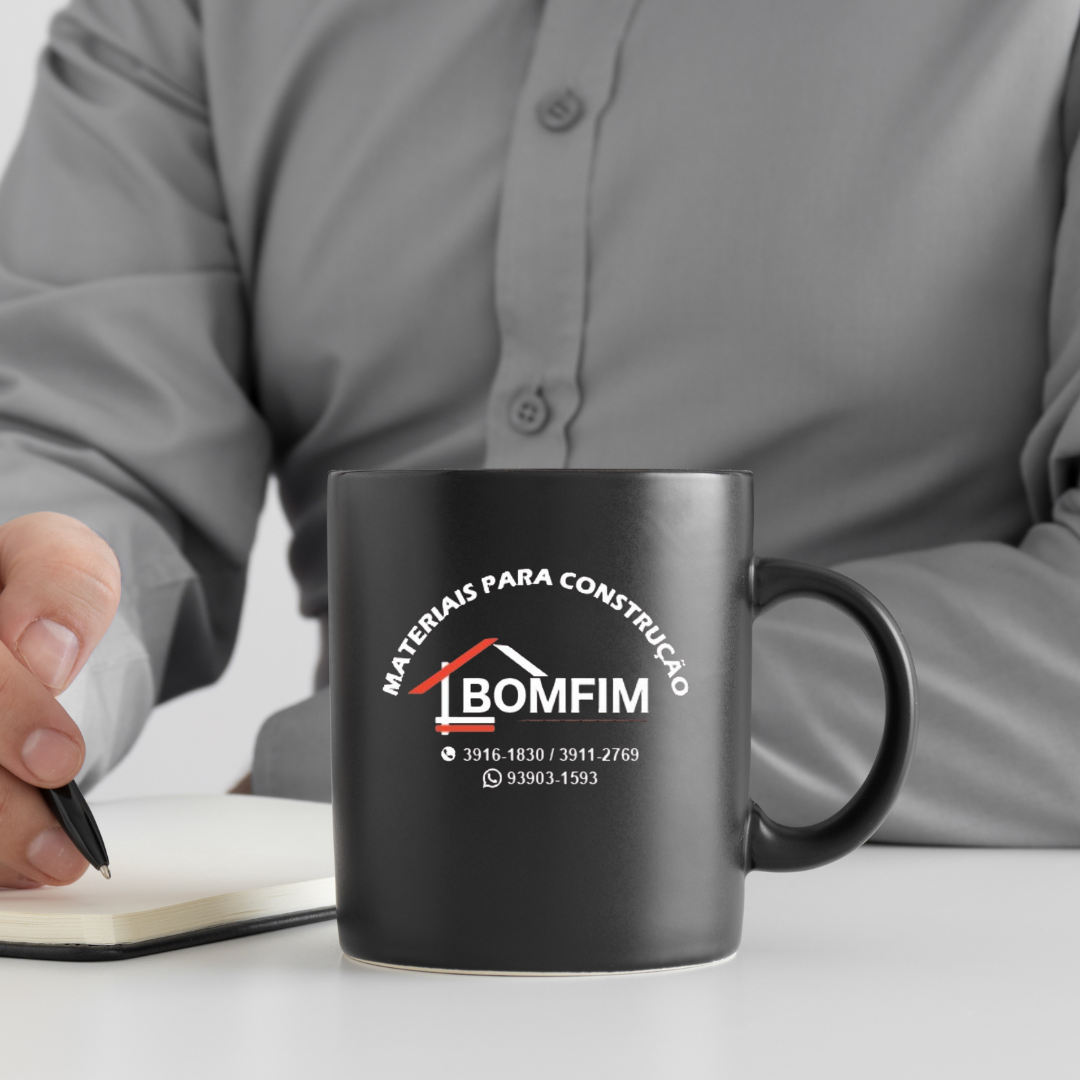 Caneca Porcelana Preta 