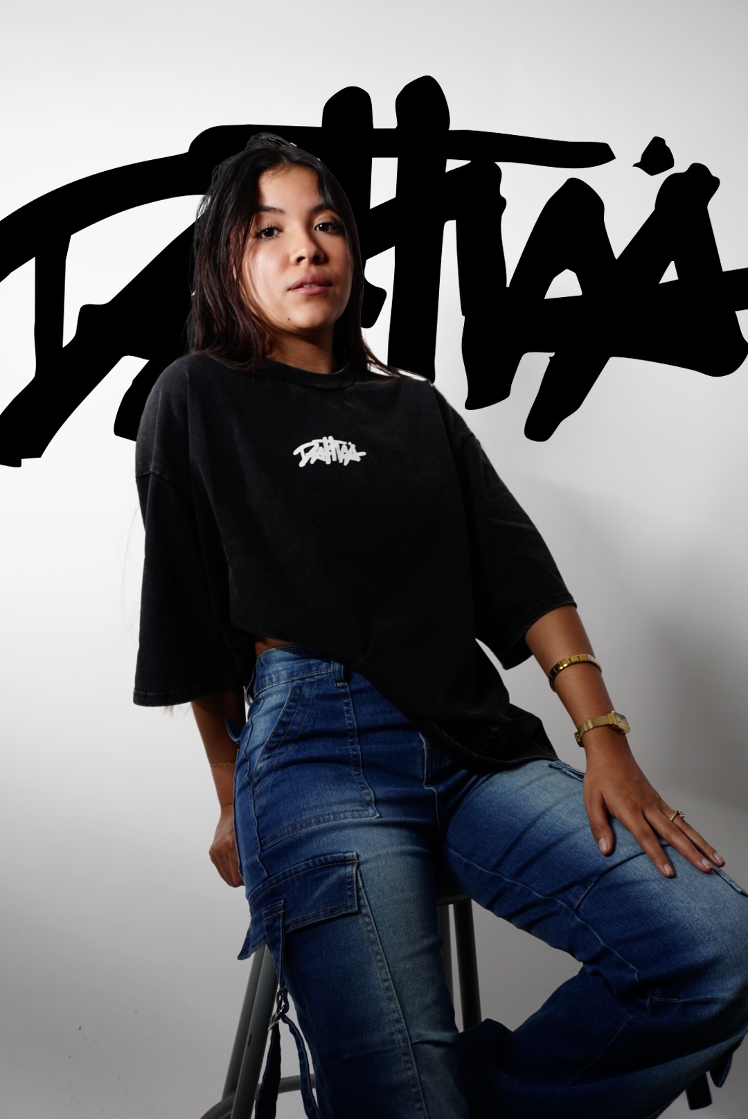 DATTURA Essentials (Black Oversized Tee)