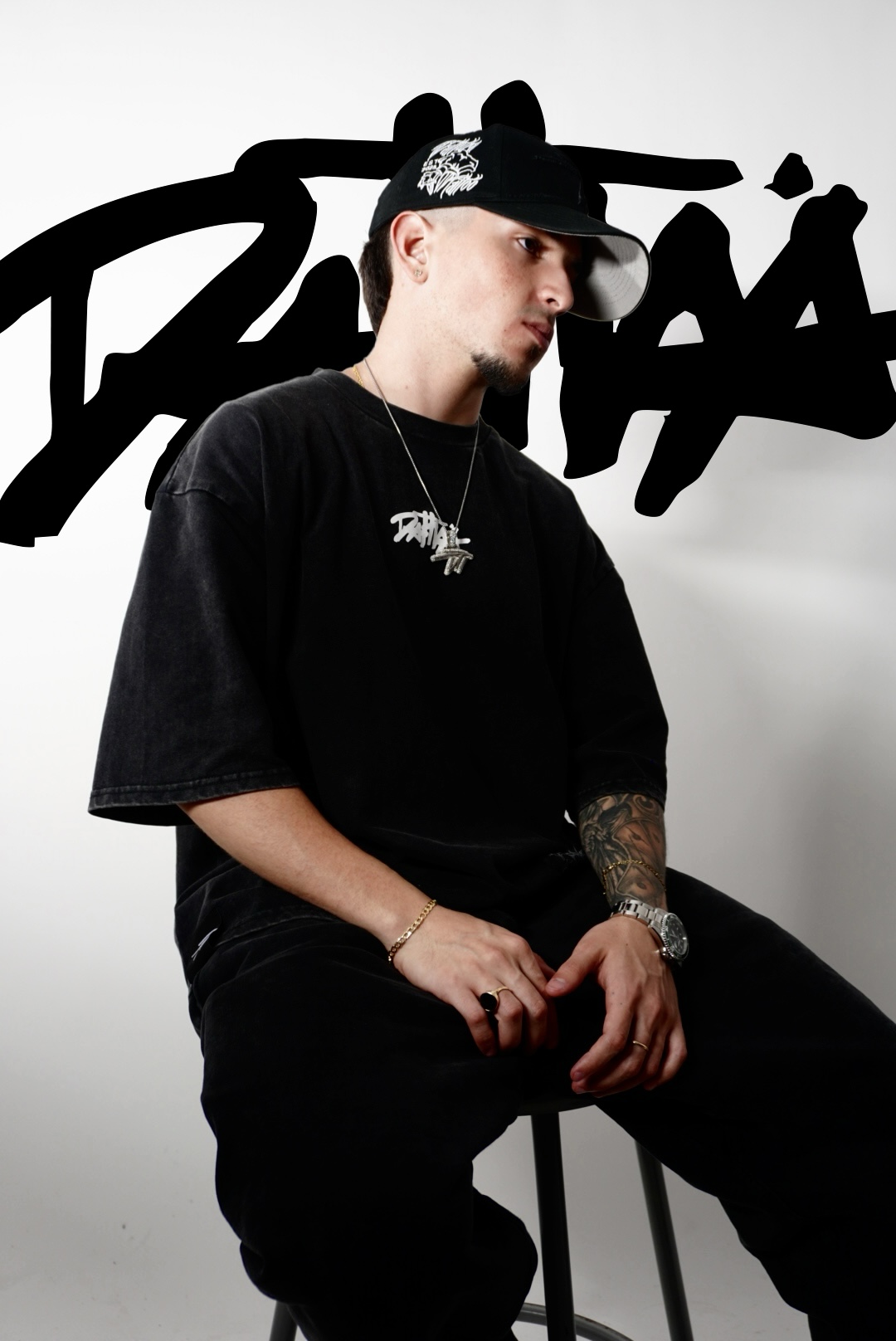 DATTURA Essentials (Black Oversized Tee)
