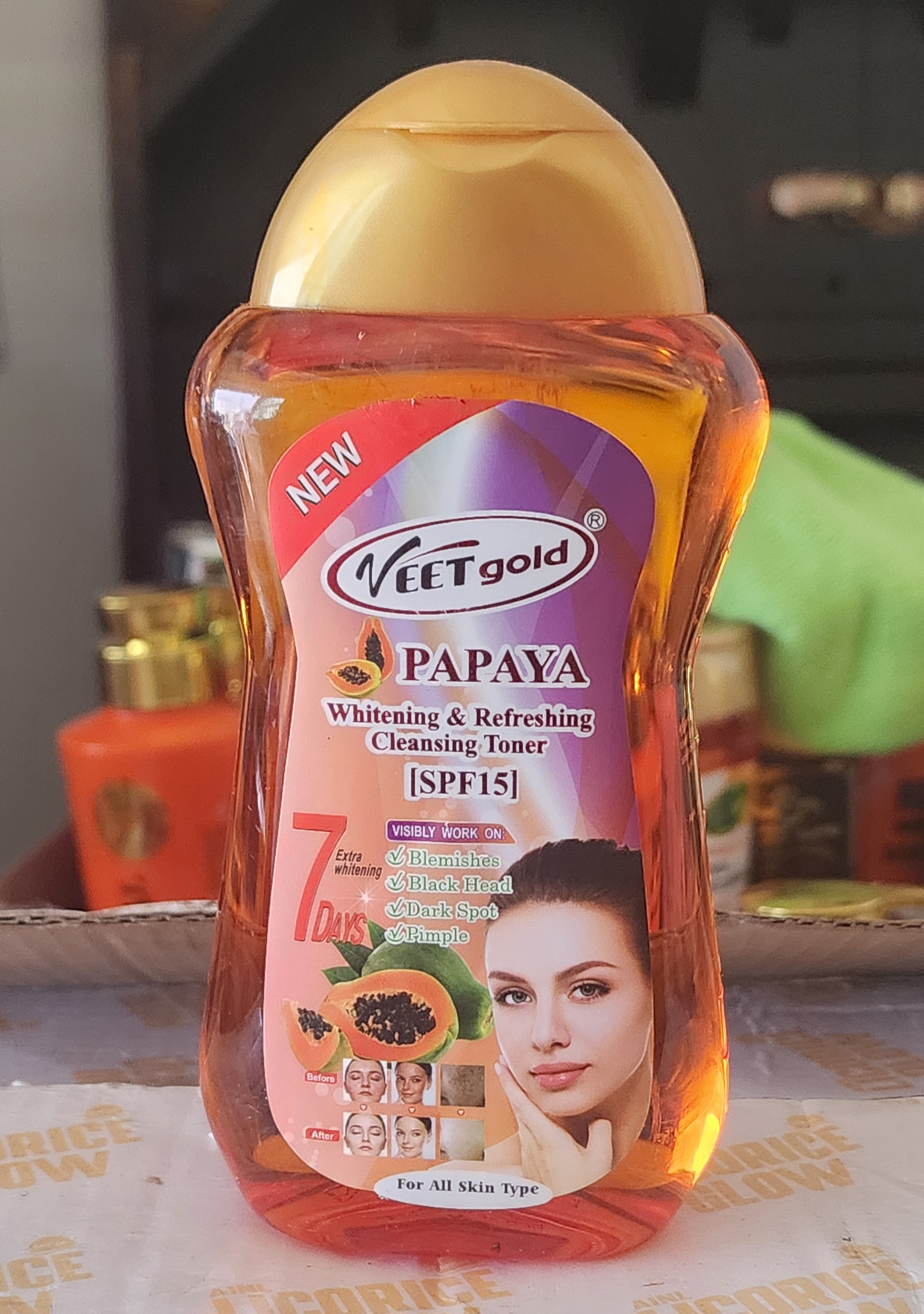 Veetgold Papaya Whitening Cleansing Toner SPF15