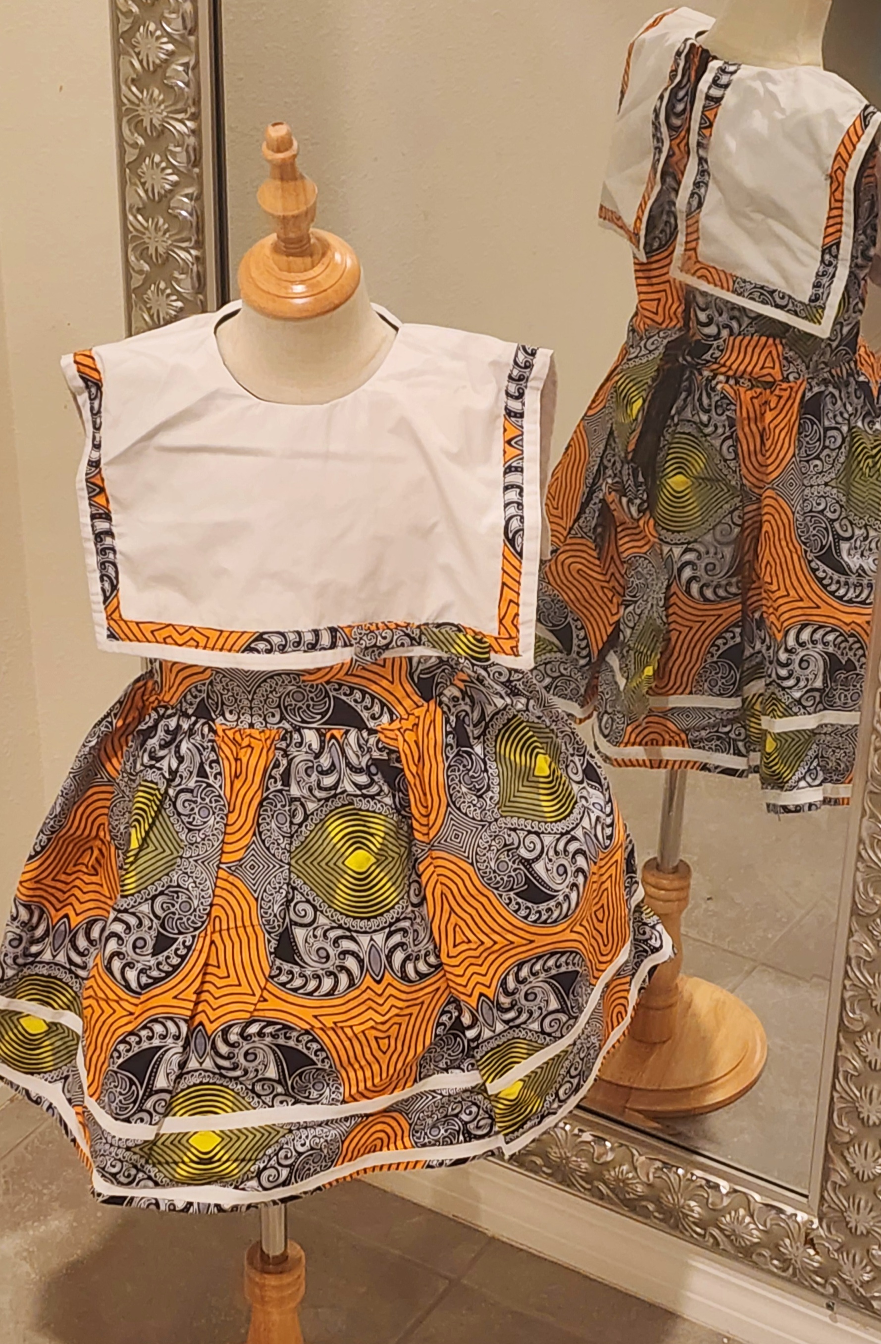 African Print Cape Dress - BOWALE