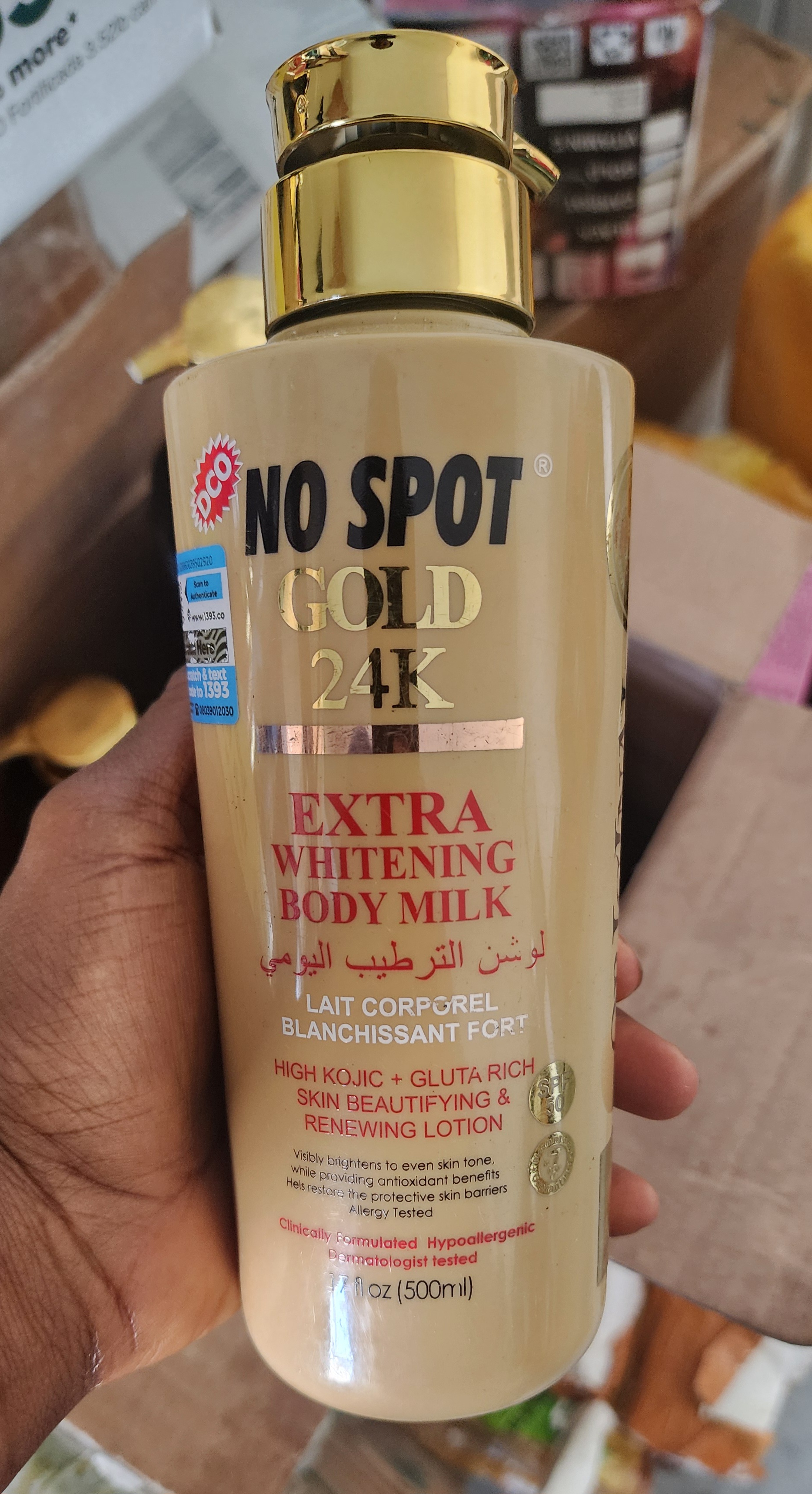 NO SPOT Gold 24K Extra Whitening Body Milk
