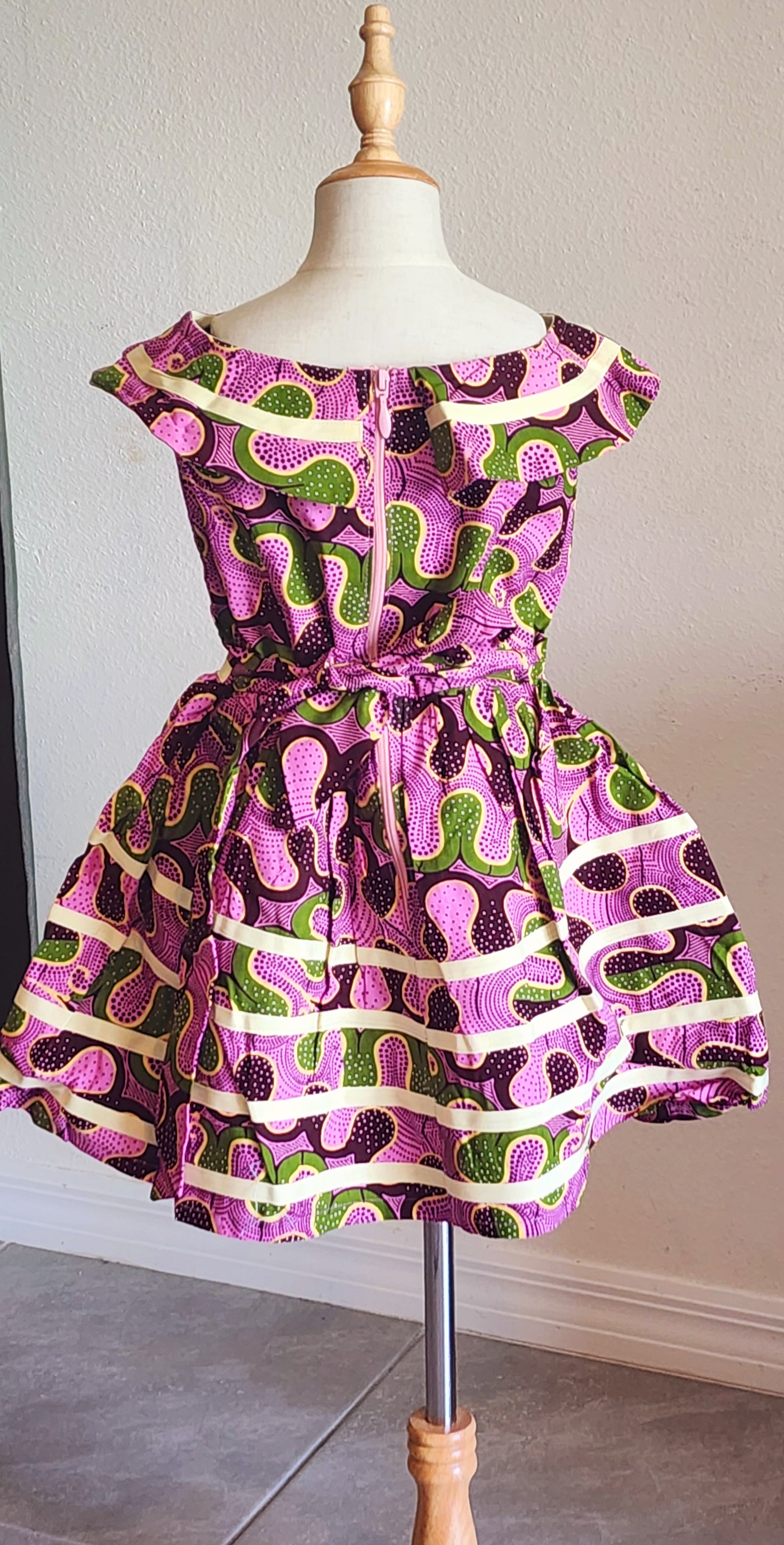 Girls' African Print Dress - LOLA