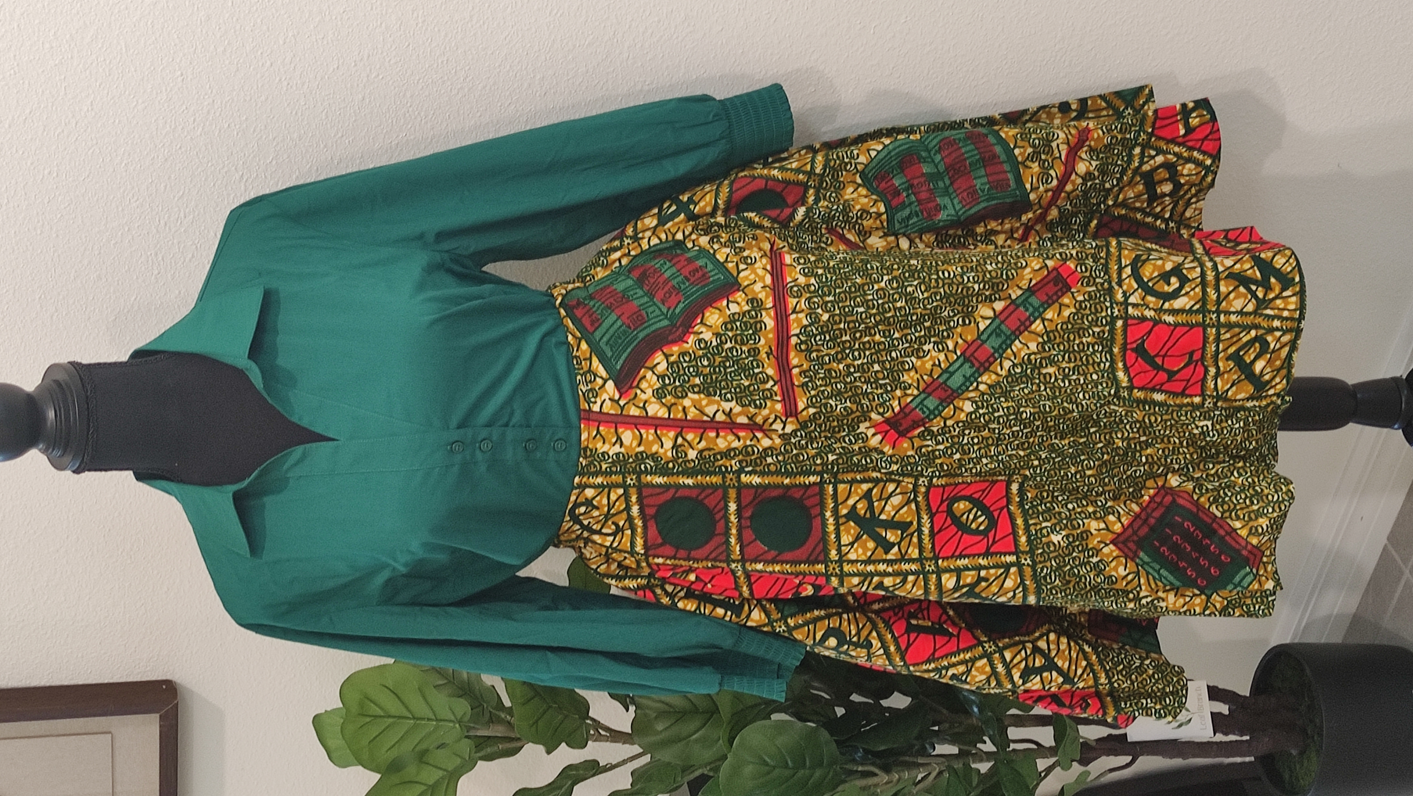 Green Floral Print Skirt