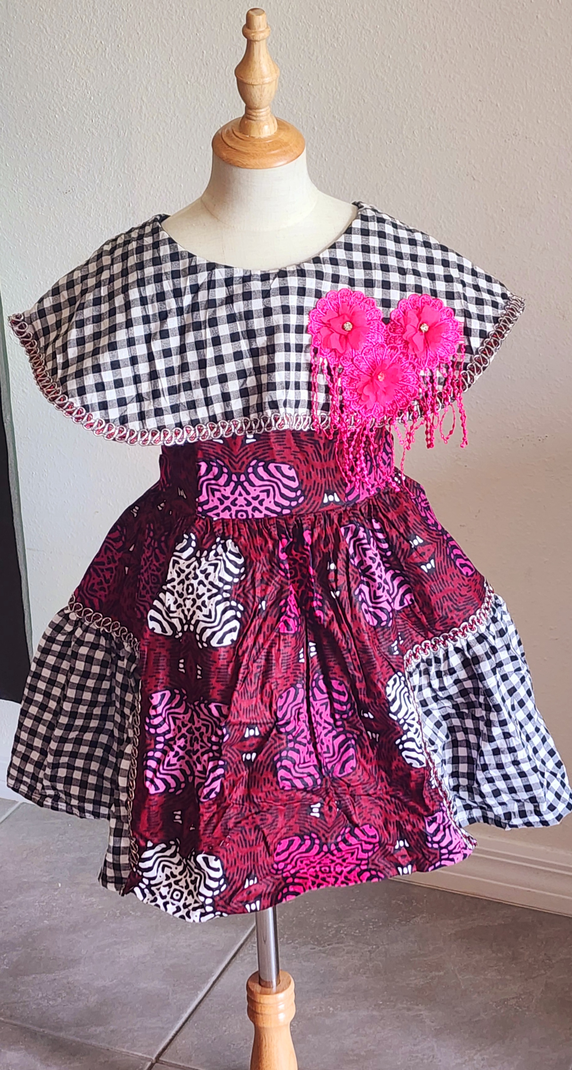 Colorful Girls' Patchwork Dress - TORO