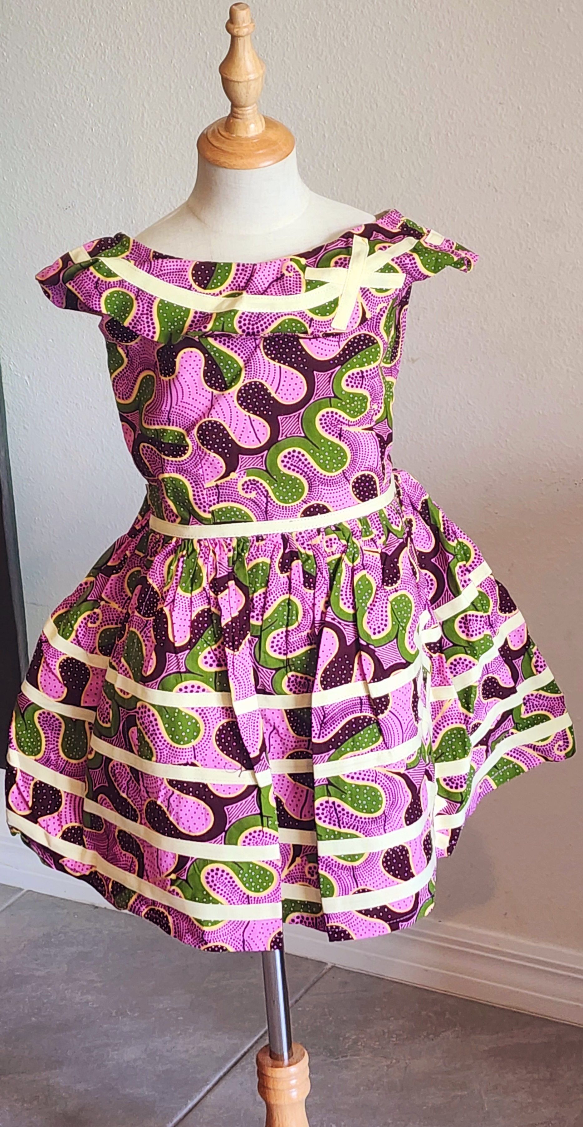 Girls' African Print Dress - LOLA