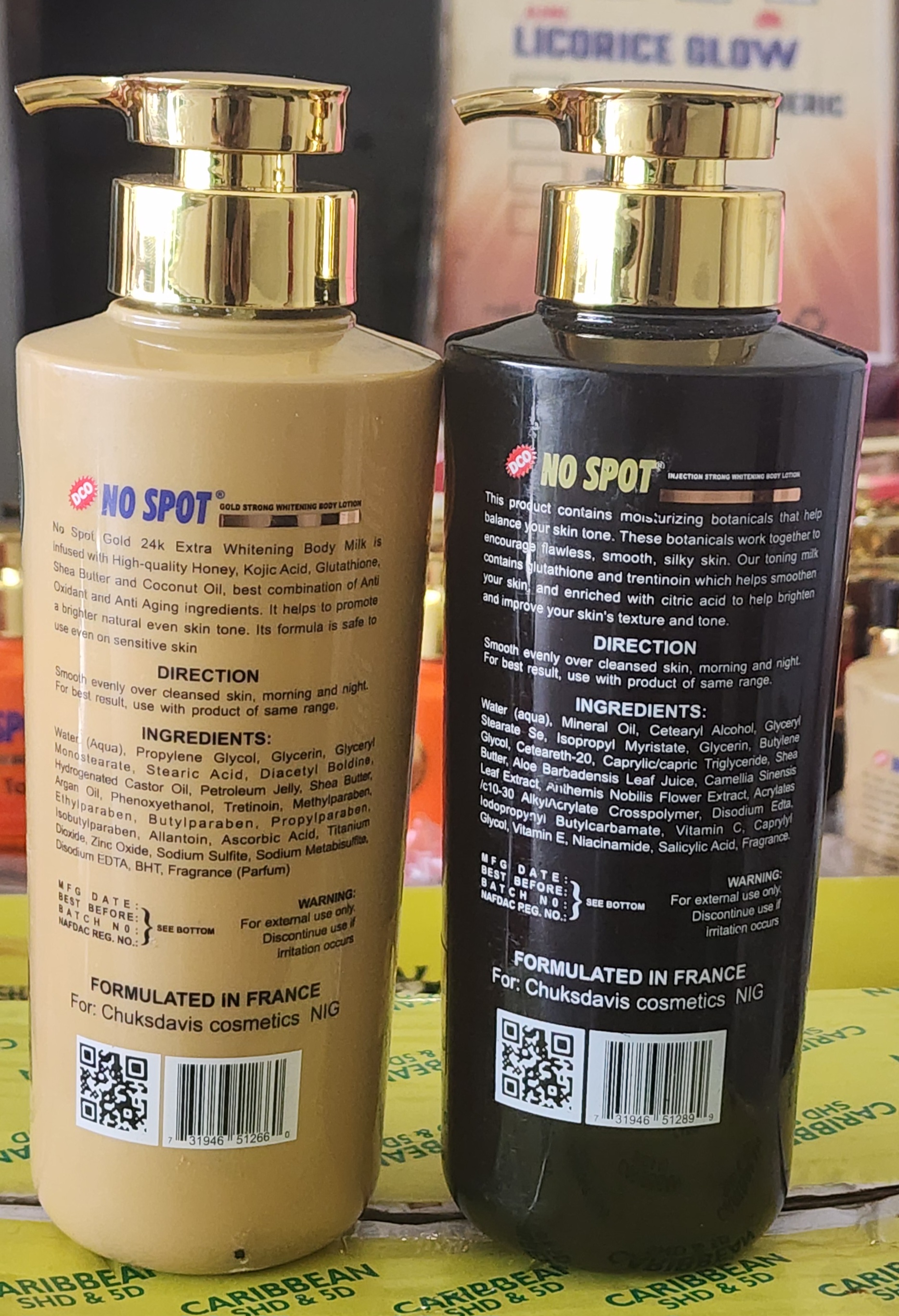 NO SPOT Gold 24K Extra Whitening Body Milk