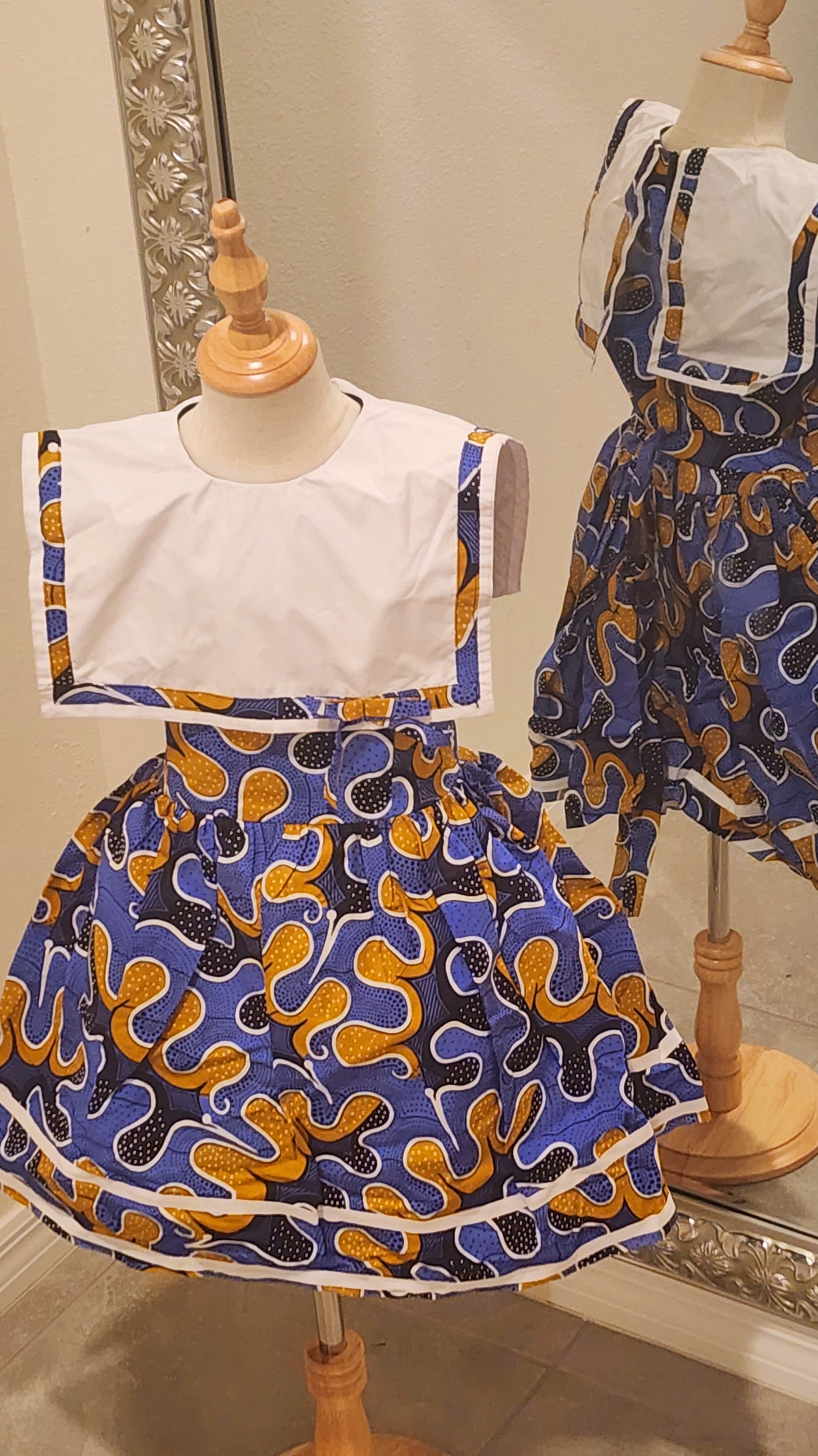 African Print Cape Dress - BOWALE