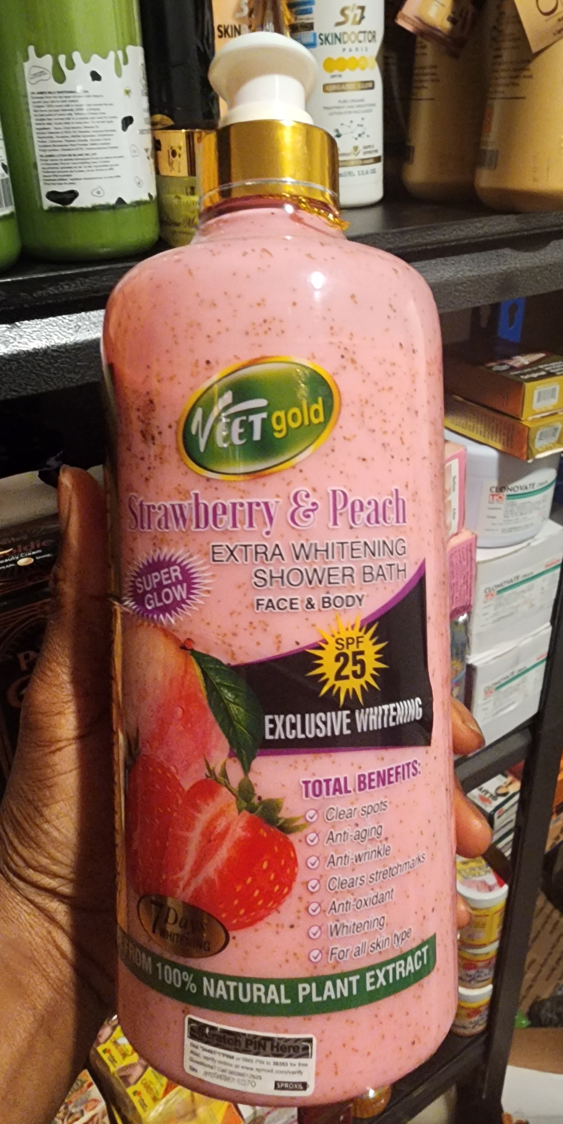 Veetgold Strawberry & Peach Shower Bath