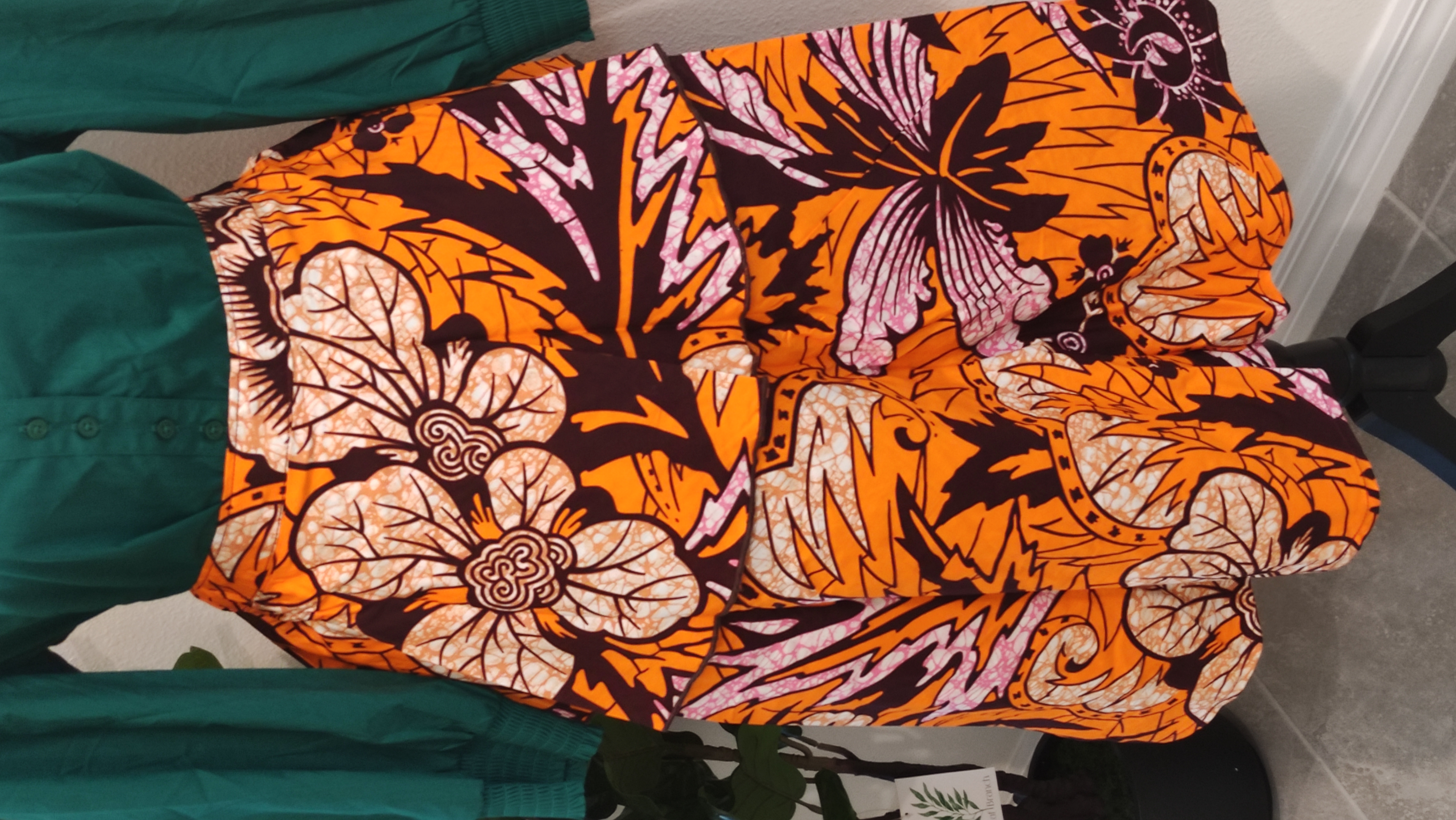 Colorful African Print Skirt