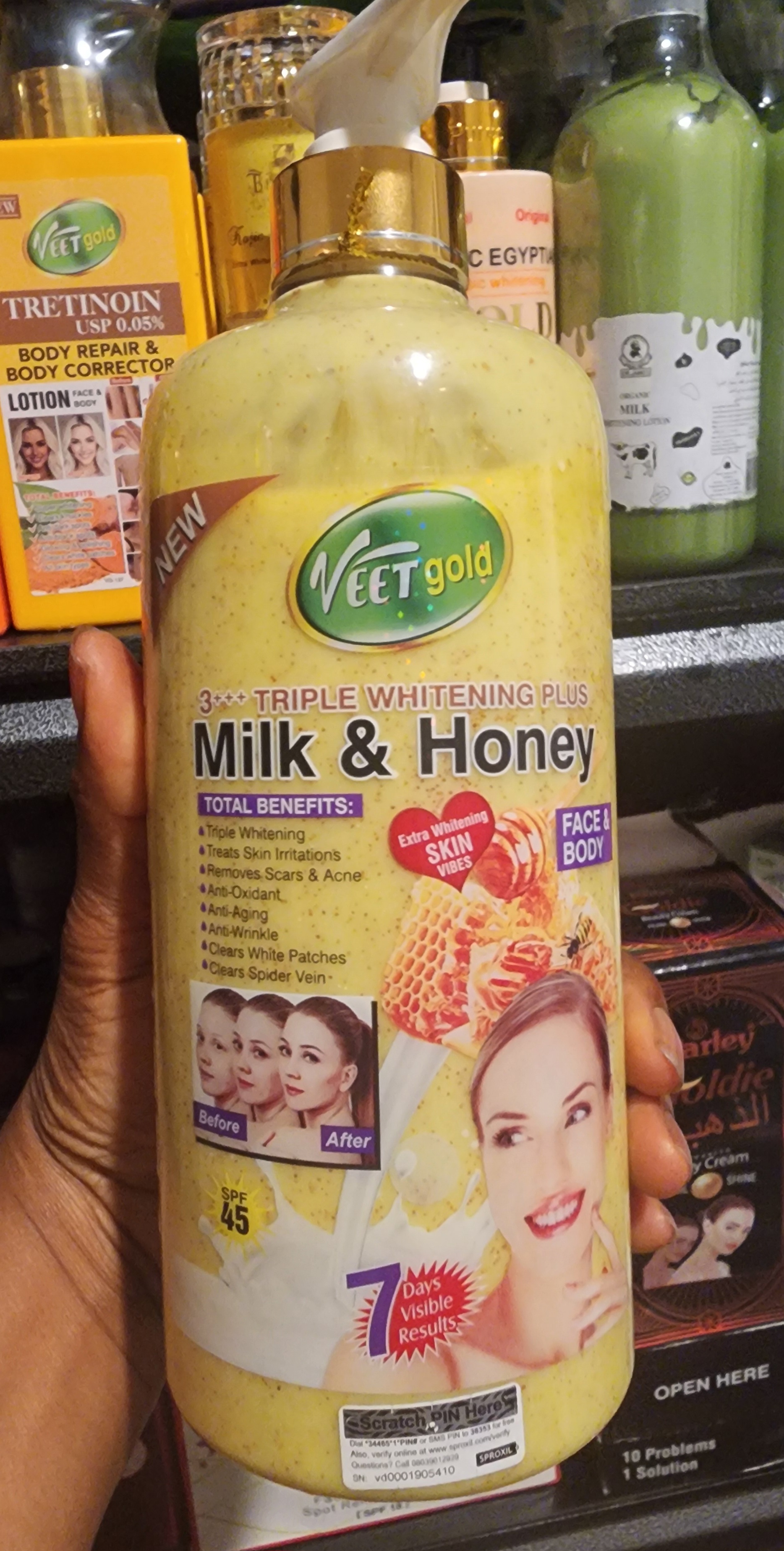 Veetgold Triple Plus Milk & Honey Shower Bath