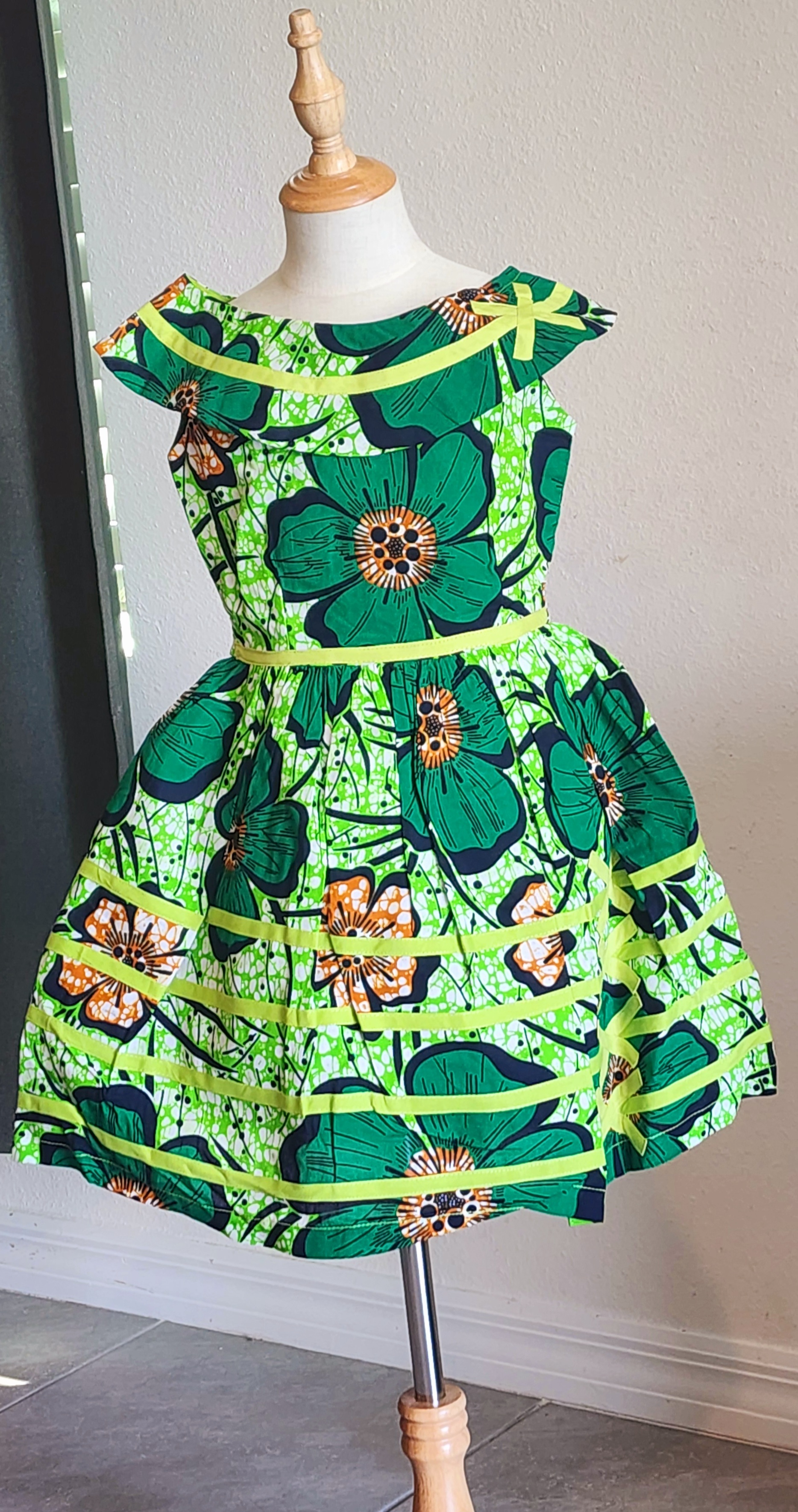 Girls' African Print Dress - LOLA