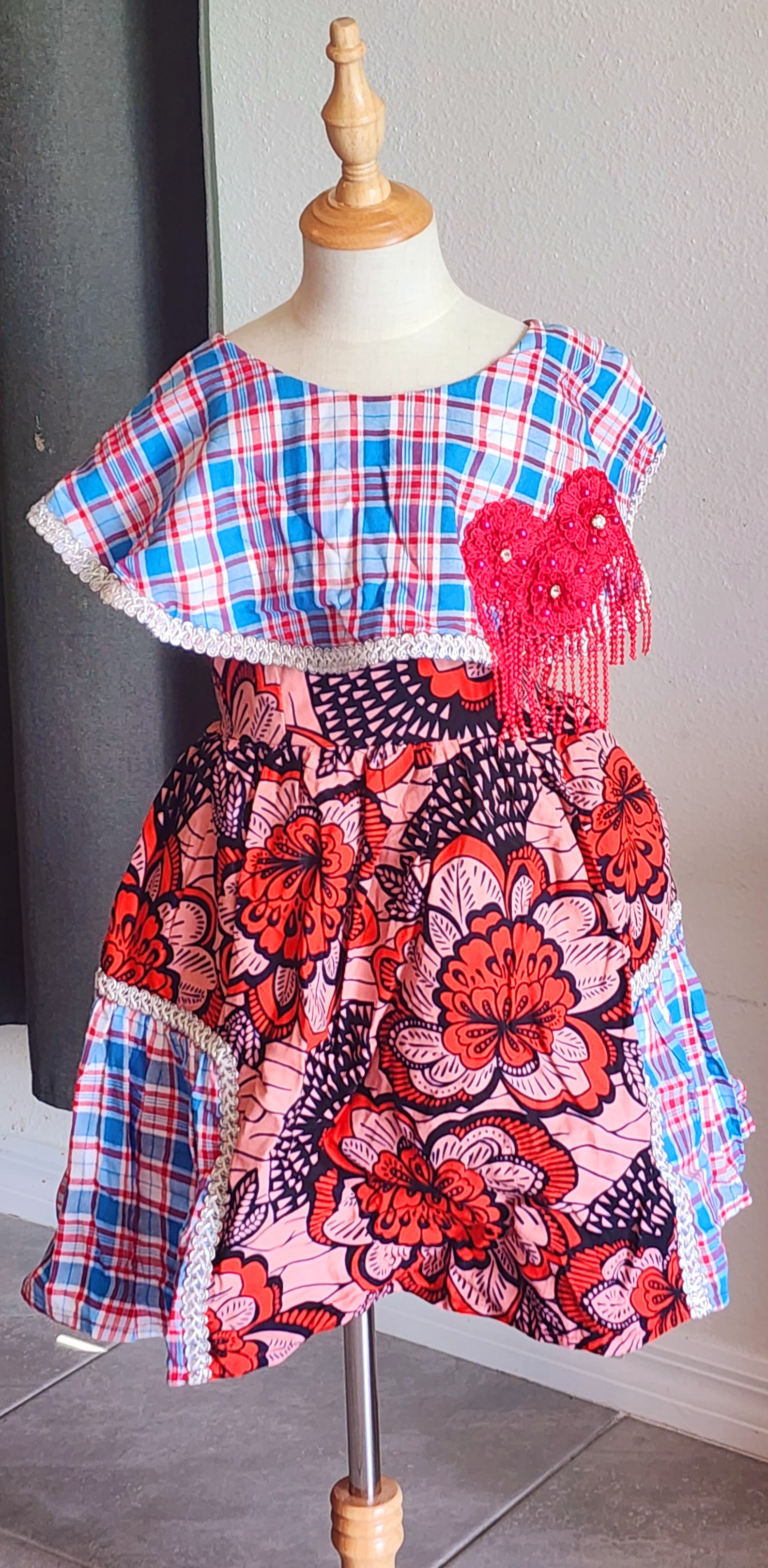 Colorful Girls' Patchwork Dress - TORO