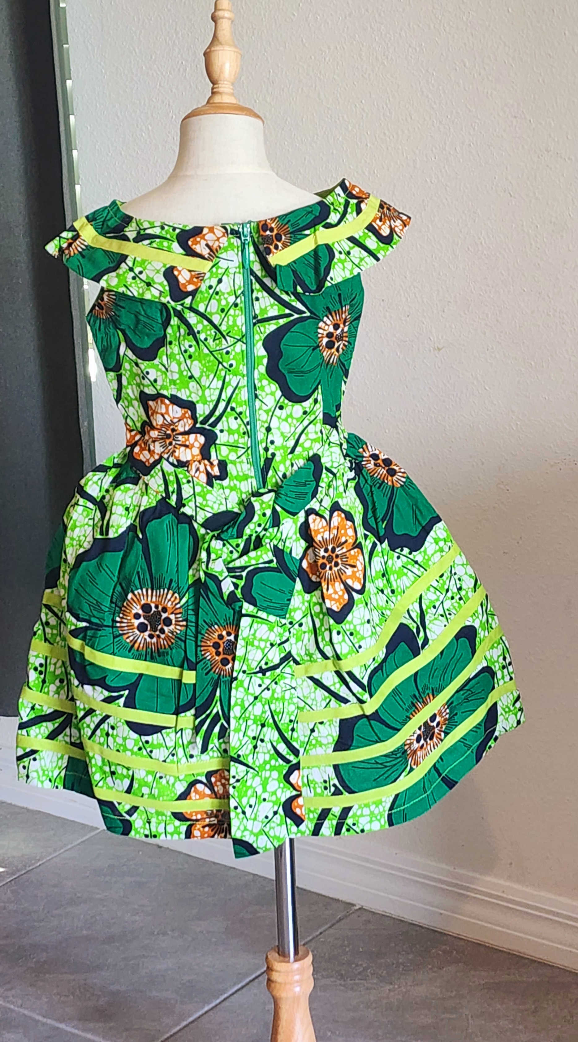 Girls' African Print Dress - LOLA