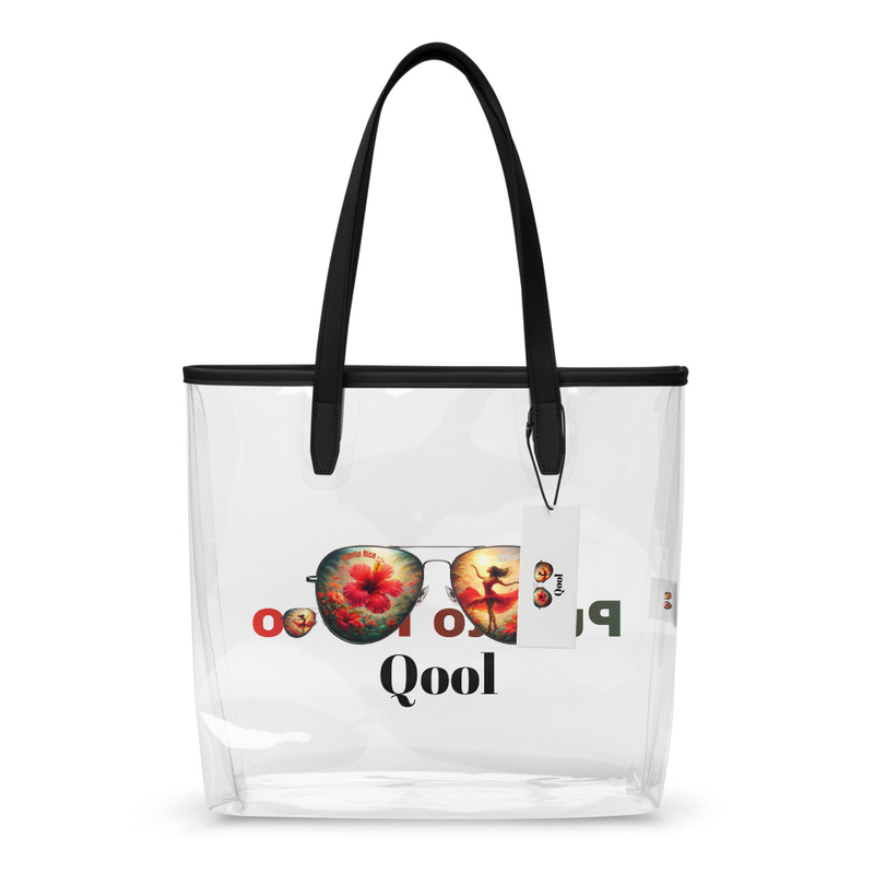 Qool Hibiscus Puerto Rico Clear tote bag