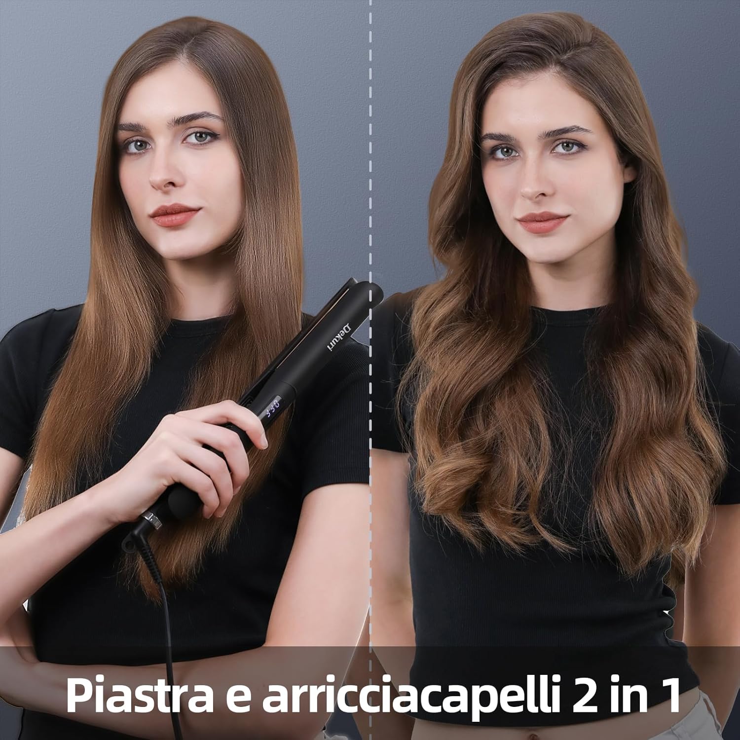 Product Title: 2-in-1 Hair Straightener & Curling Iron