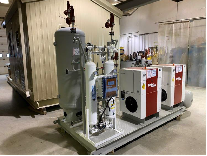 Dual 40 CFM Instrument Air Package, 120 Gal receiver, Heatless Air dryer