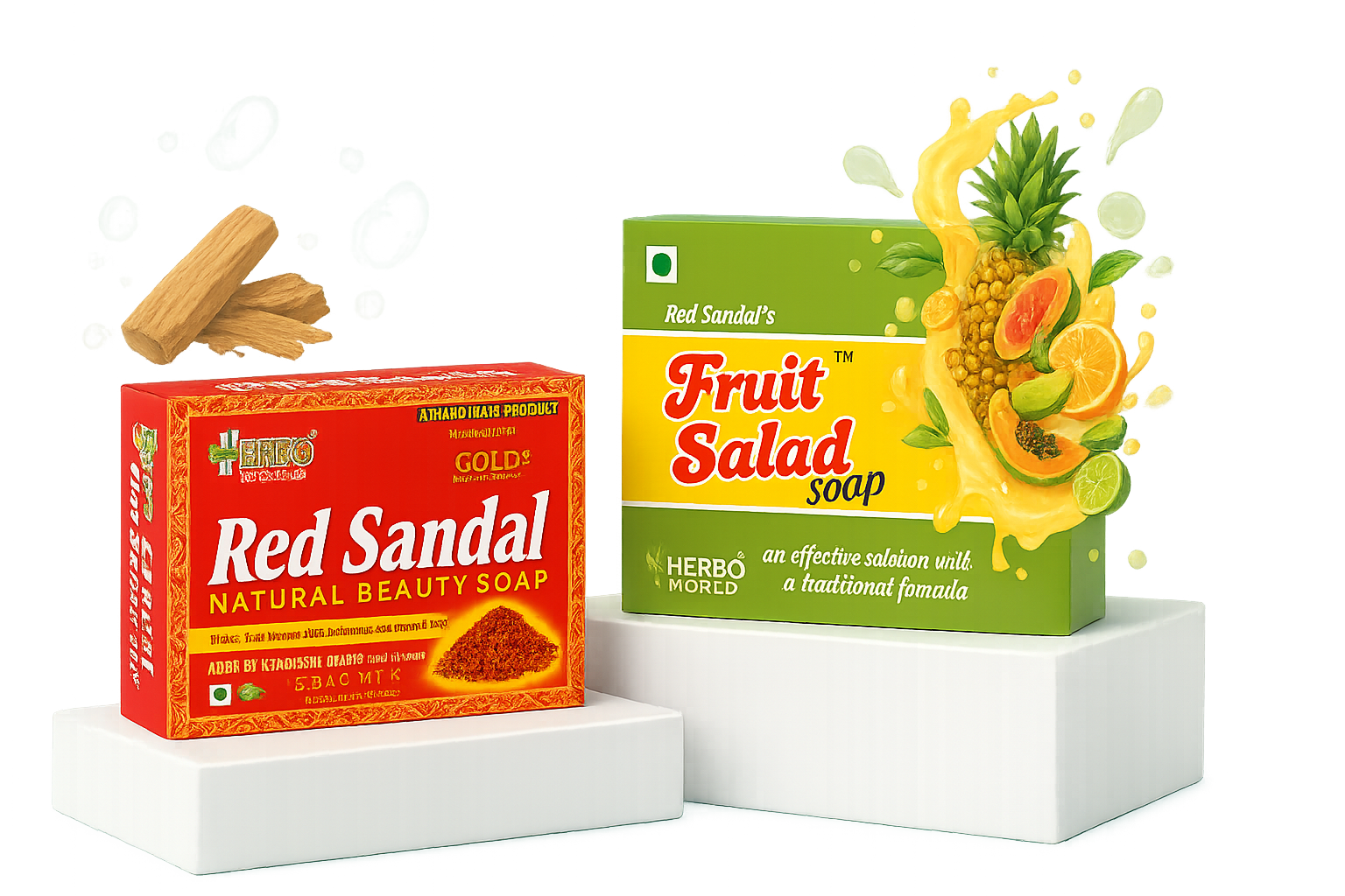 Red Sandal Soap Pack Of 10 - Get 160/- Worth Of Glycerin Soap 100% Free