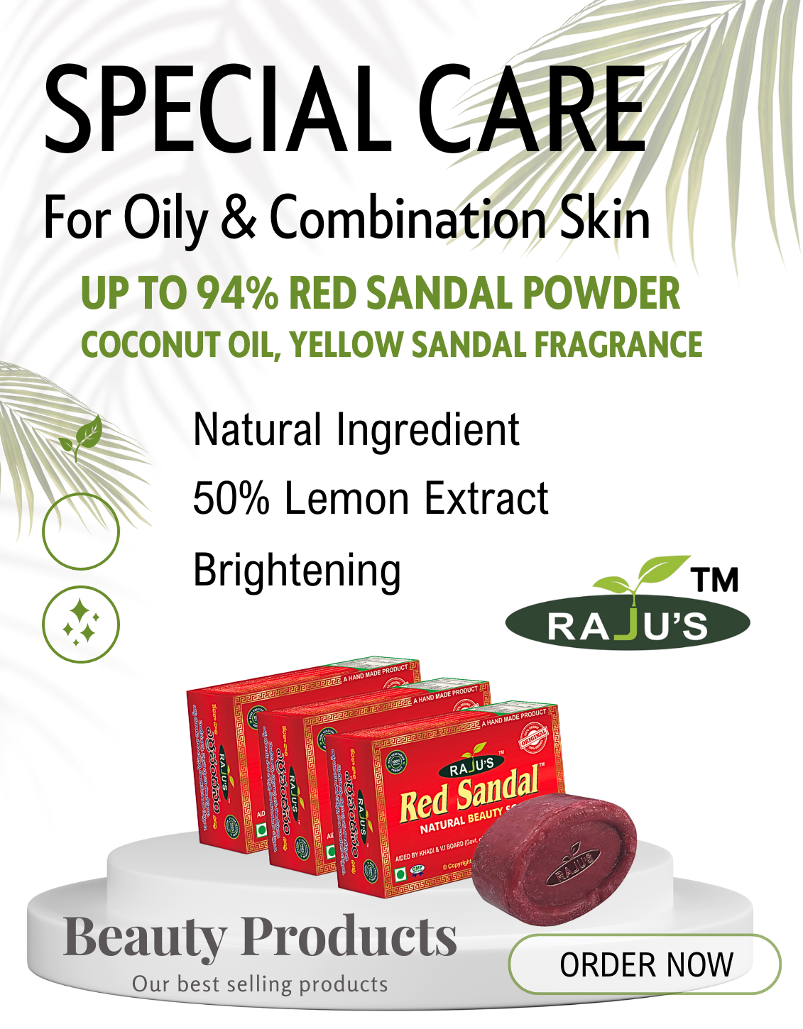 Red Sandal Soap® 75g Pack Of 5