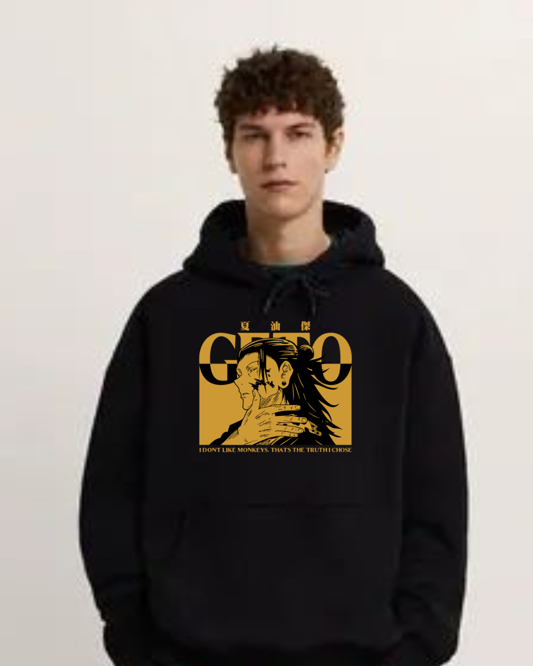 Anime Graphic Black -Oversized Hoodie