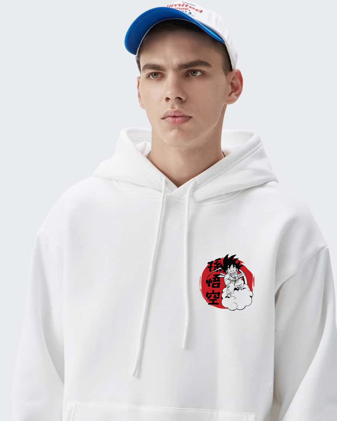 Gojo & Geto Anime Graphic Hoodie – White 