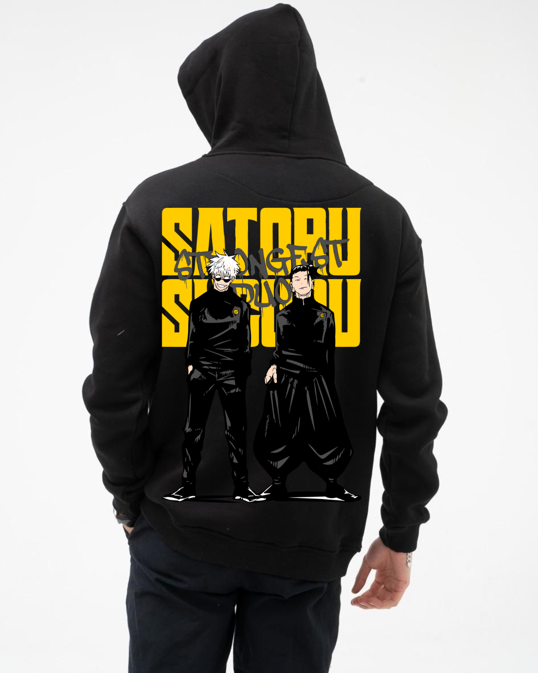 Gojo & GetoOversized Hoodie – Black