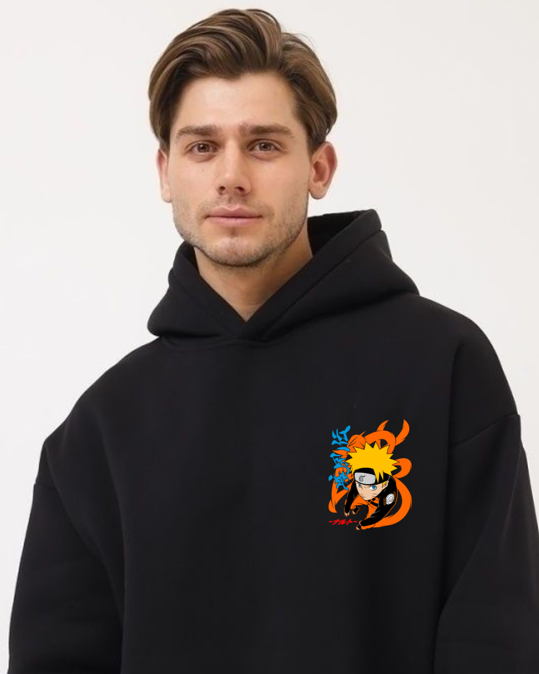 Anime Character Black -Oversized Hoodie