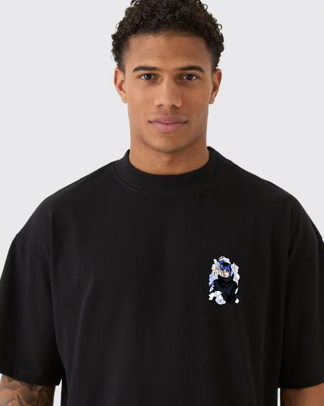 Anime Graphic Black -Oversized T-Shirt