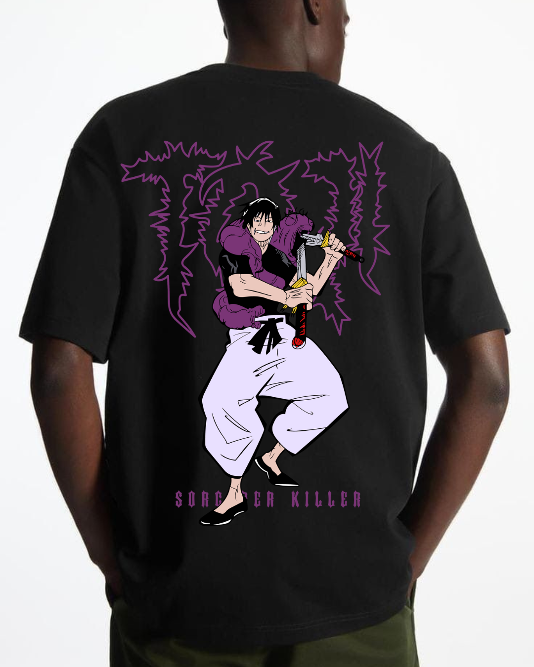 Anime Graphic Black -Oversized T-Shirt