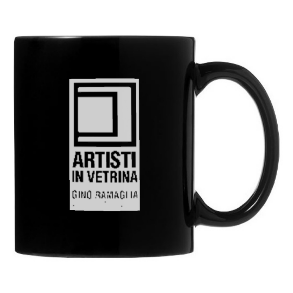 Tazza nera con logo Artisti in Vetrina