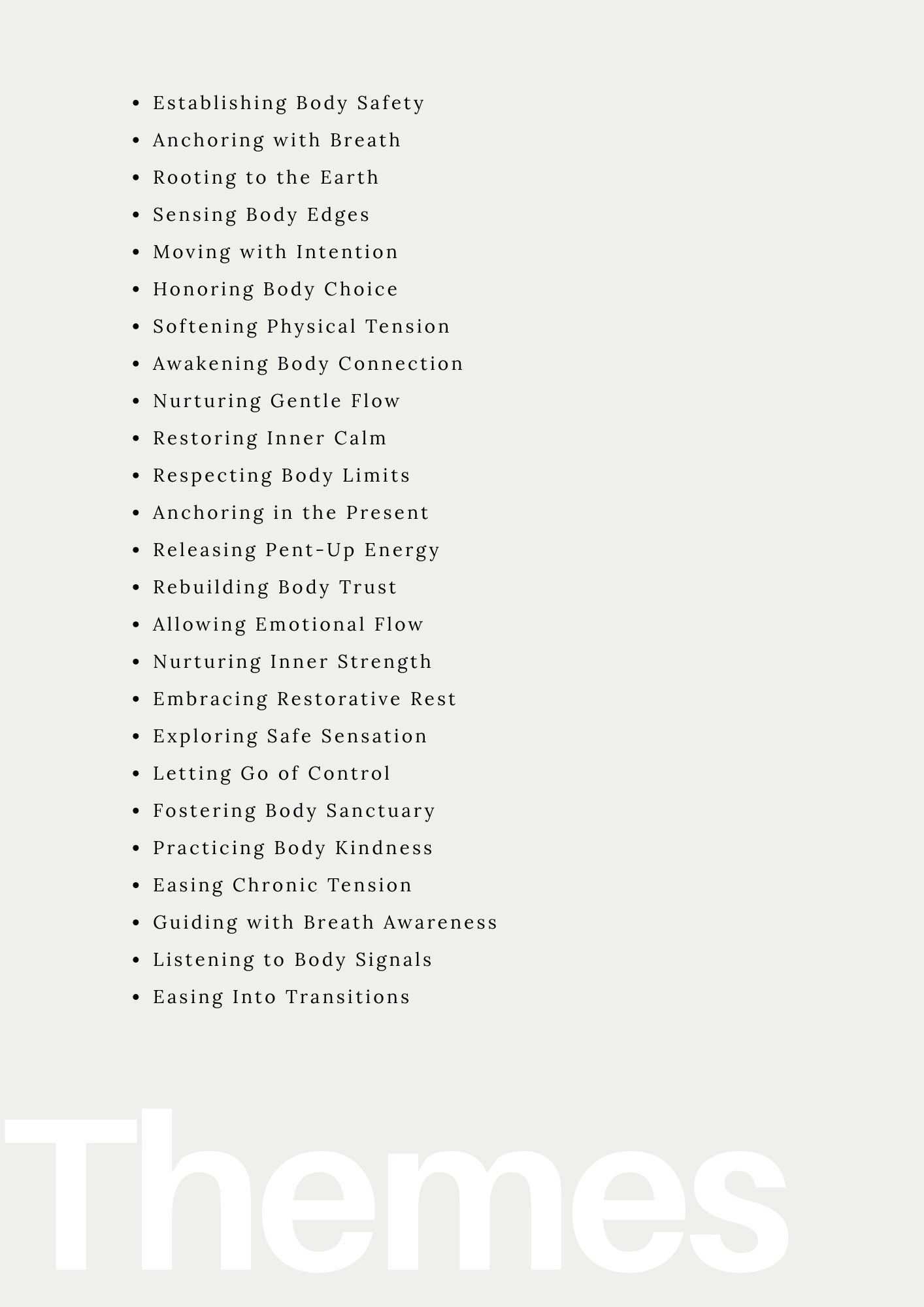 Trauma Informed Yoga Prompts